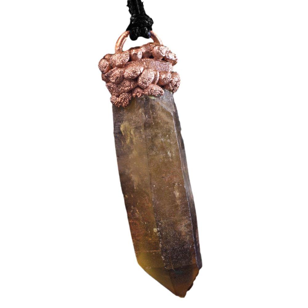 Natural Congo Citrine Electroformed Pendant Necklace - Healing Crystal Jewelry for Energy Cleansing & Chakra Balancing - Perfect for Meditation, Yoga & Spiritual Gifts
