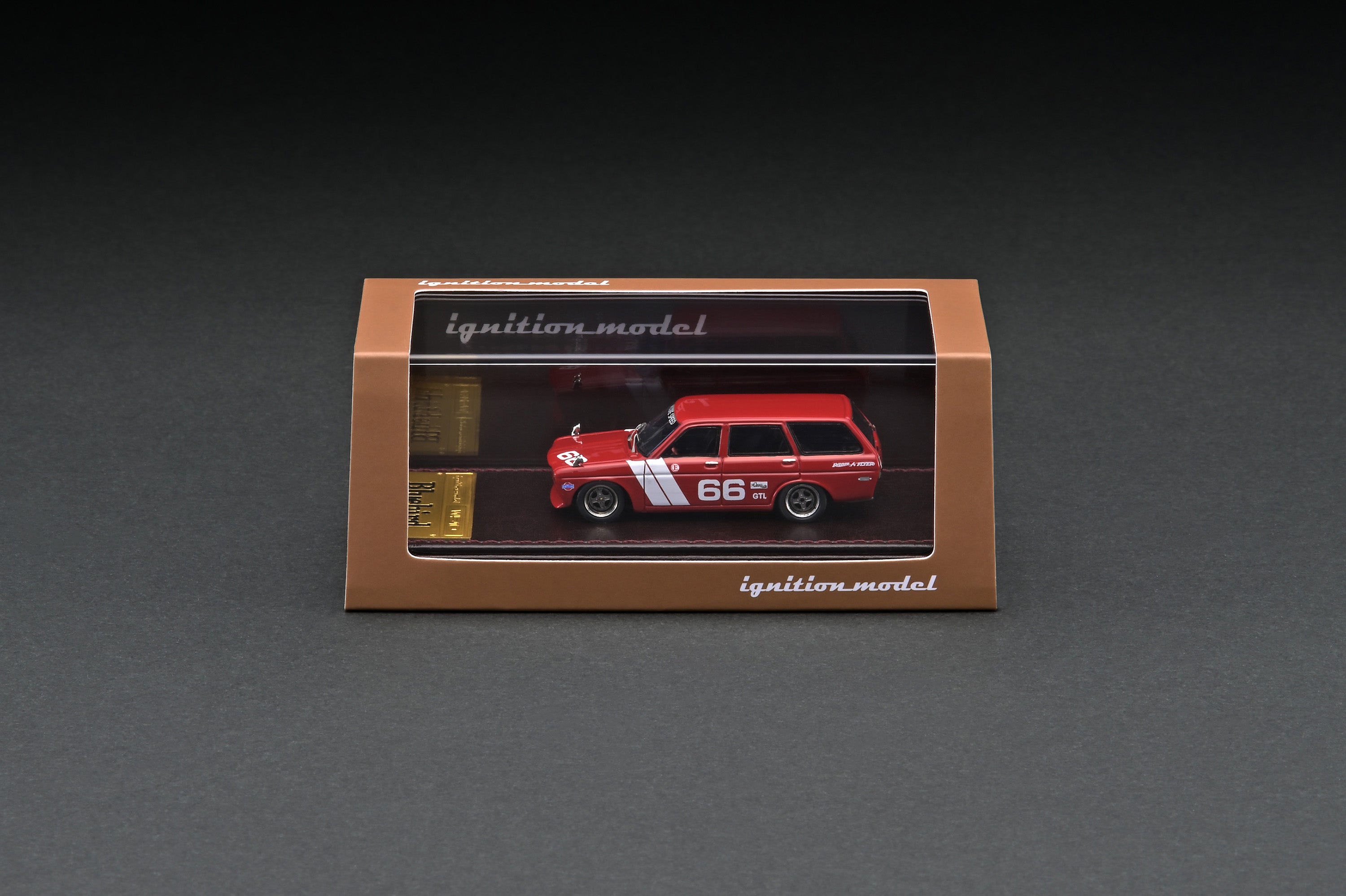 1/64 Scale Datsun Bluebird 510 Wagon Diecast Model Car - Red - Collectible Vintage Japanese Vehicle for Display & Racing Scenes