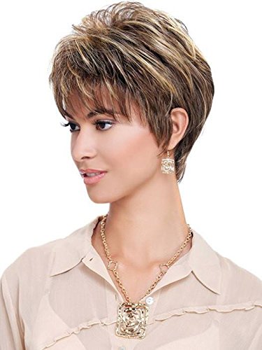 Cheri Wig by Estetica - 5 Piece Bundle with Christy's Wigs Q&A Booklet, Travel Size Wig Shampoo, Wig Cap & Wide Tooth Comb (Color R12/26H) - Perfect for Daily Wear, Cosplay & Hair Loss Solutions