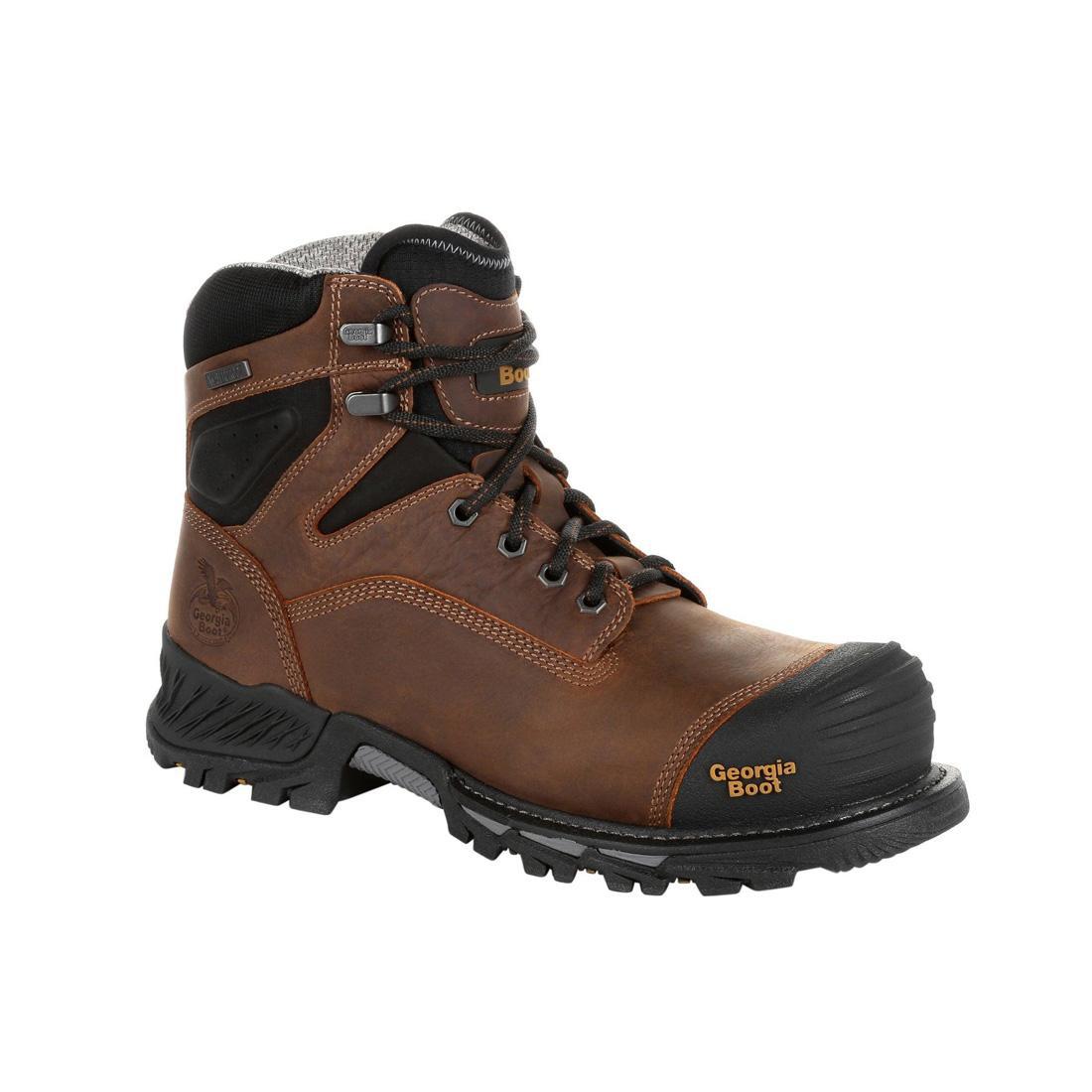 Rumbler Composite Toe Waterproof Work Boots for Men - Safety Shoes for Construction, Hiking & Outdoor Work | Slip Resistant & Comfortable
