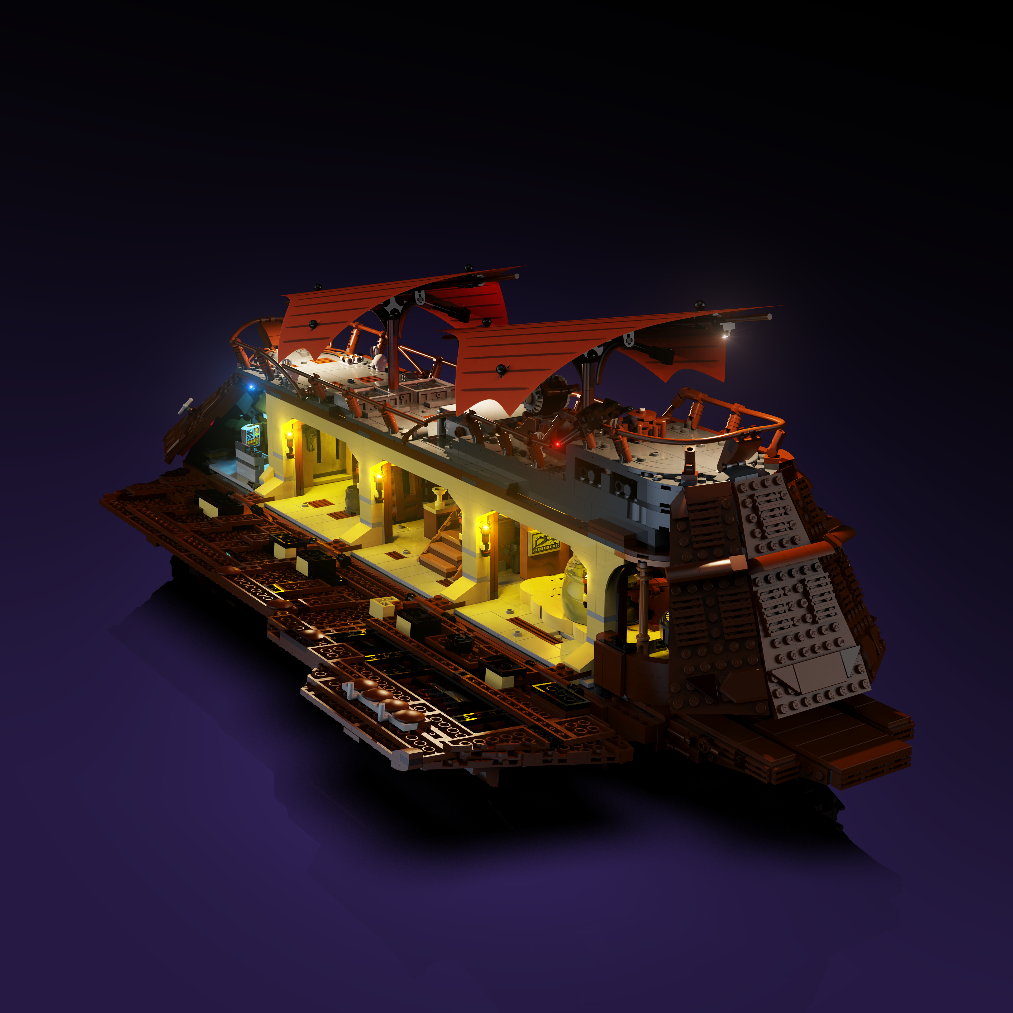 LEGO® Jabba's Sail Barge #75397 Light Kit - DIY Lighting Set for Star Wars Collectors | Perfect for Display & Nighttime Showcase