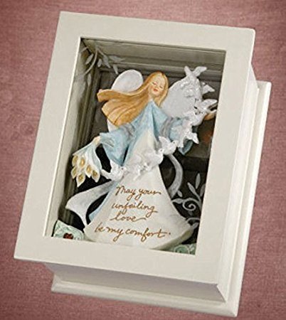 Foundations Comfort Musical Jewelry Box - Elegant Wooden Keepsake Box with Mirror & Music for Necklaces, Rings & Treasures - Perfect Gift for Birthdays, Anniversaries & Special Occasions
