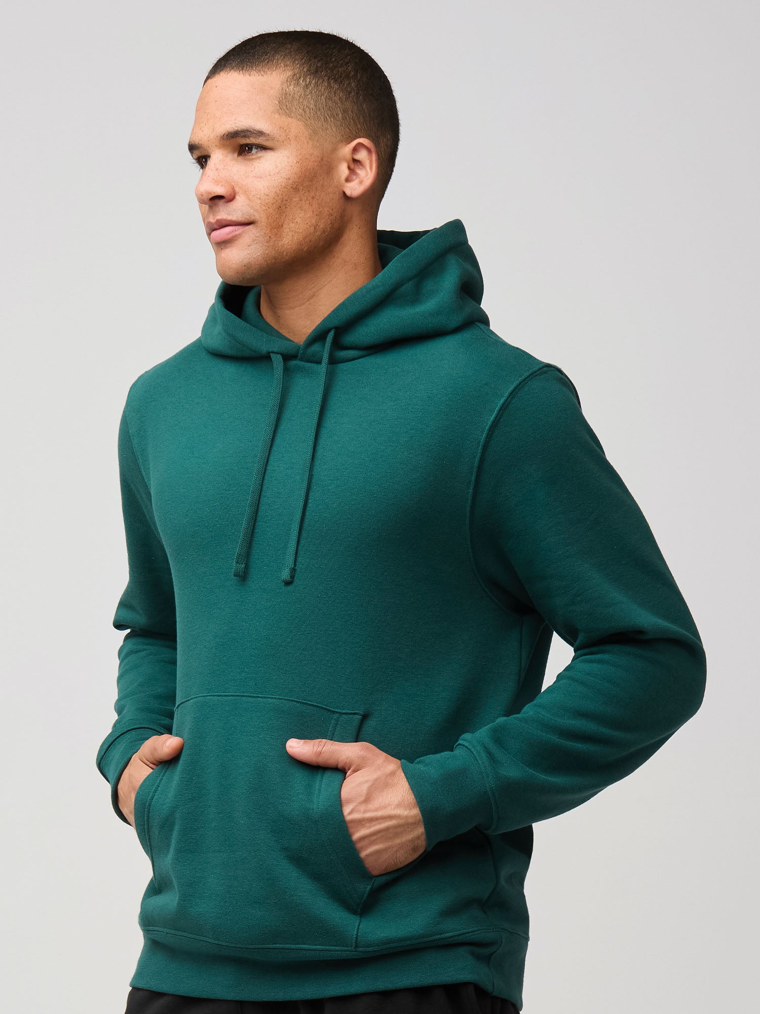 Dark Emerald Pullover Hoodie for Men & Women | Soft Cotton Blend Casual Sweatshirt | Perfect for Outdoor Activities, Gym & Lounge Wear