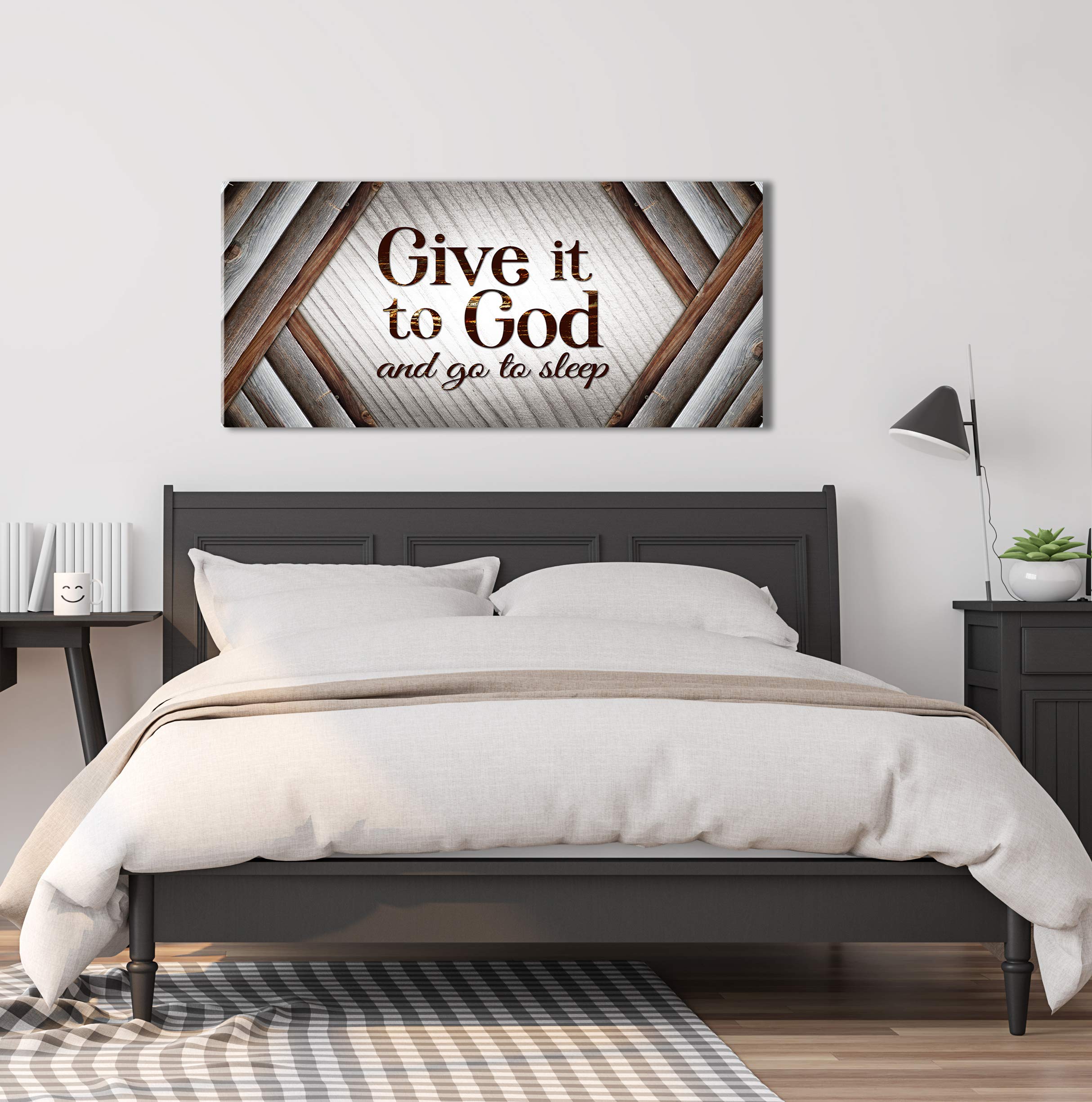 Christian Wall Art - Give it to God Sign for Bedroom & Farmhouse Decor