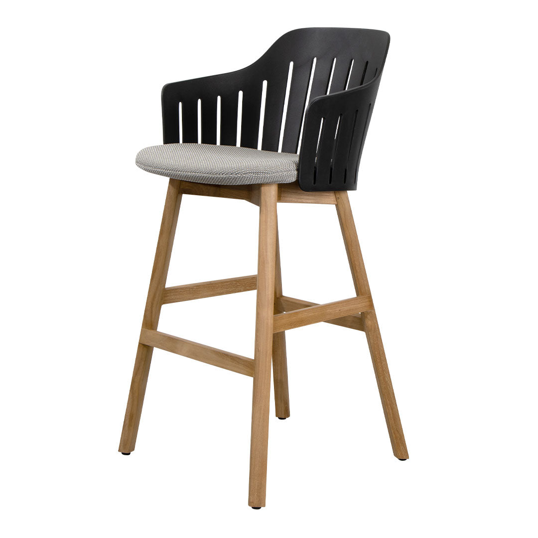 Premium Outdoor Bar Stool with Comfortable Seat Cushion & Durable Wood Base - Perfect for Patio, Deck, Backyard, and Poolside Relaxation