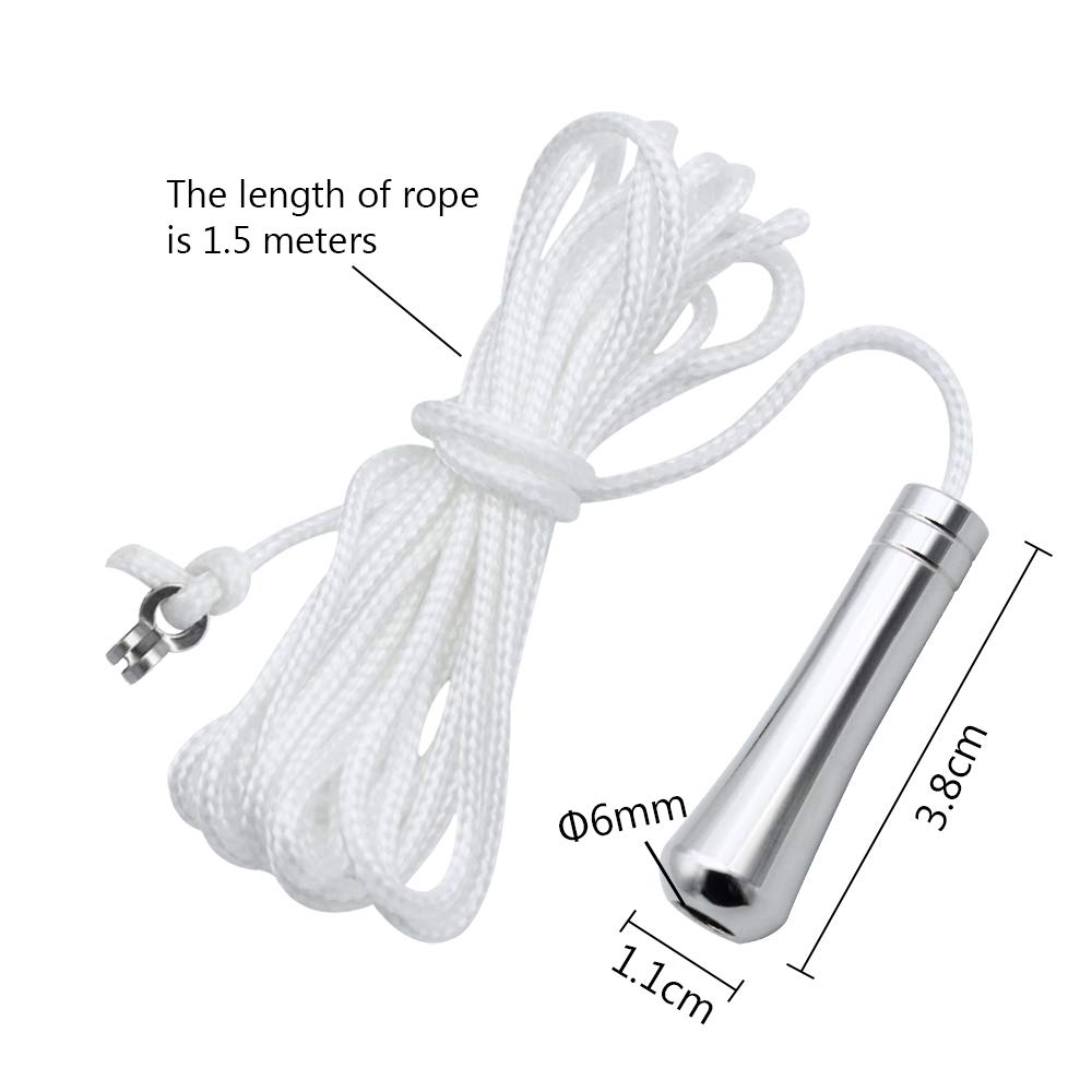 LumenTY 150cm Chrome Light Pull Cord with Brass Handle - 2 Pack | Extension Cord for Ceiling Fans, Blinds & Bathroom Lights | Durable Blind Cord Pull & Light Switch Accessory