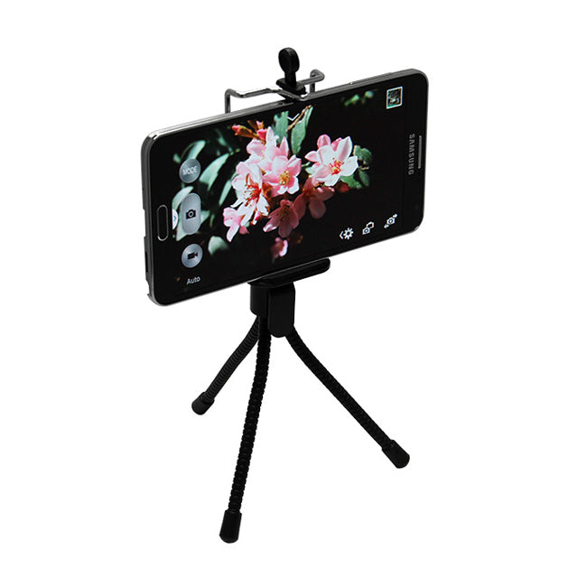 Portable Mini Tripod Stand with Universal Phone Mount for iPhone, Samsung & Other Smartphones - Perfect for Vlogging, Video Calls & Hands-Free Photography