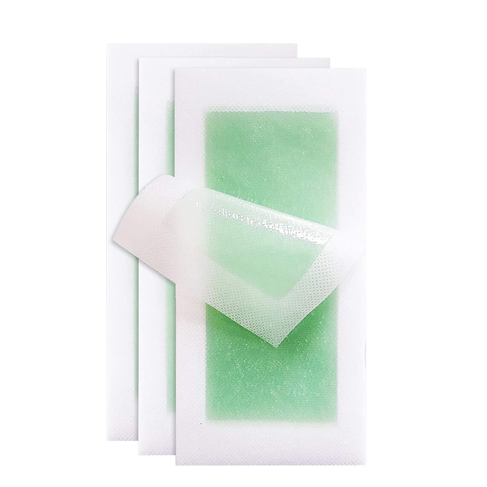 Professional Hair Removal Wax Strips for Bikini, Brazilian, Arms, Legs, Chest & Back - Home Waxing Kit for Women & Men with 40 Wax Strips & 6 Body Wipes (Green) - Perfect for At-Home Spa Days & Smooth Skin Care Routine