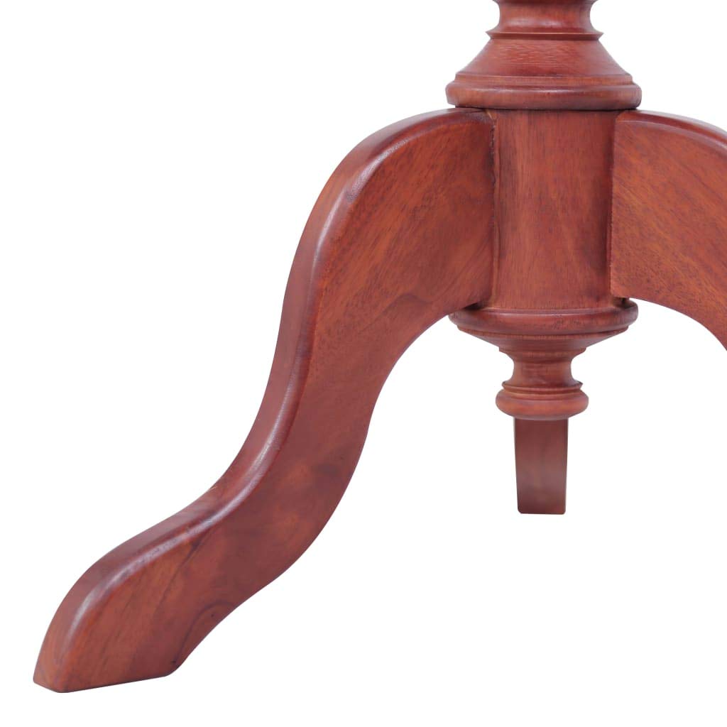 Solid Mahogany Wood Side Table 19.7x19.7x25.6 Inches - Brown Coffee Table, Couch Table, Accent Table for Living Room, Bedroom, Kitchen & Office - Perfect for Tea Time, Reading Nook & Home Decor