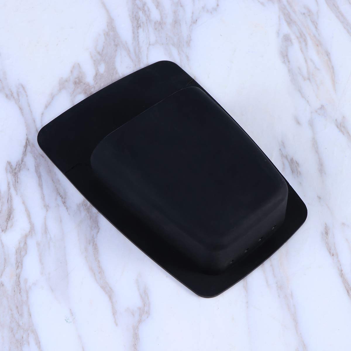 DOITOOL Silicone Toothbrush Holder - Wall Mounted Bathroom Organizer for Toothbrushes, Razors & Small Toiletry Items | Space-Saving Shower Storage Solution (Black) - Perfect for Bathroom, Kitchen, RV & Travel Organization