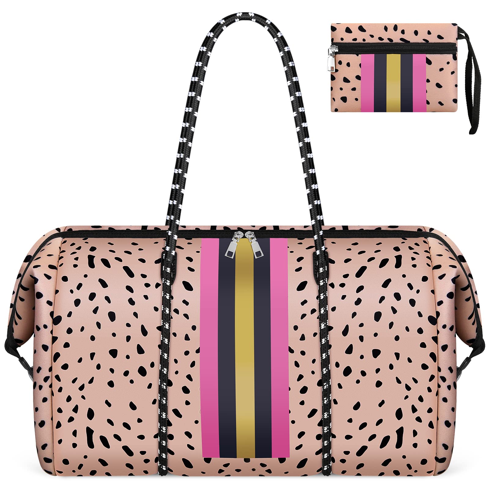 Neoprene Tote Bag for Women - Large Beach & Gym Bag for Travel & Pool Days