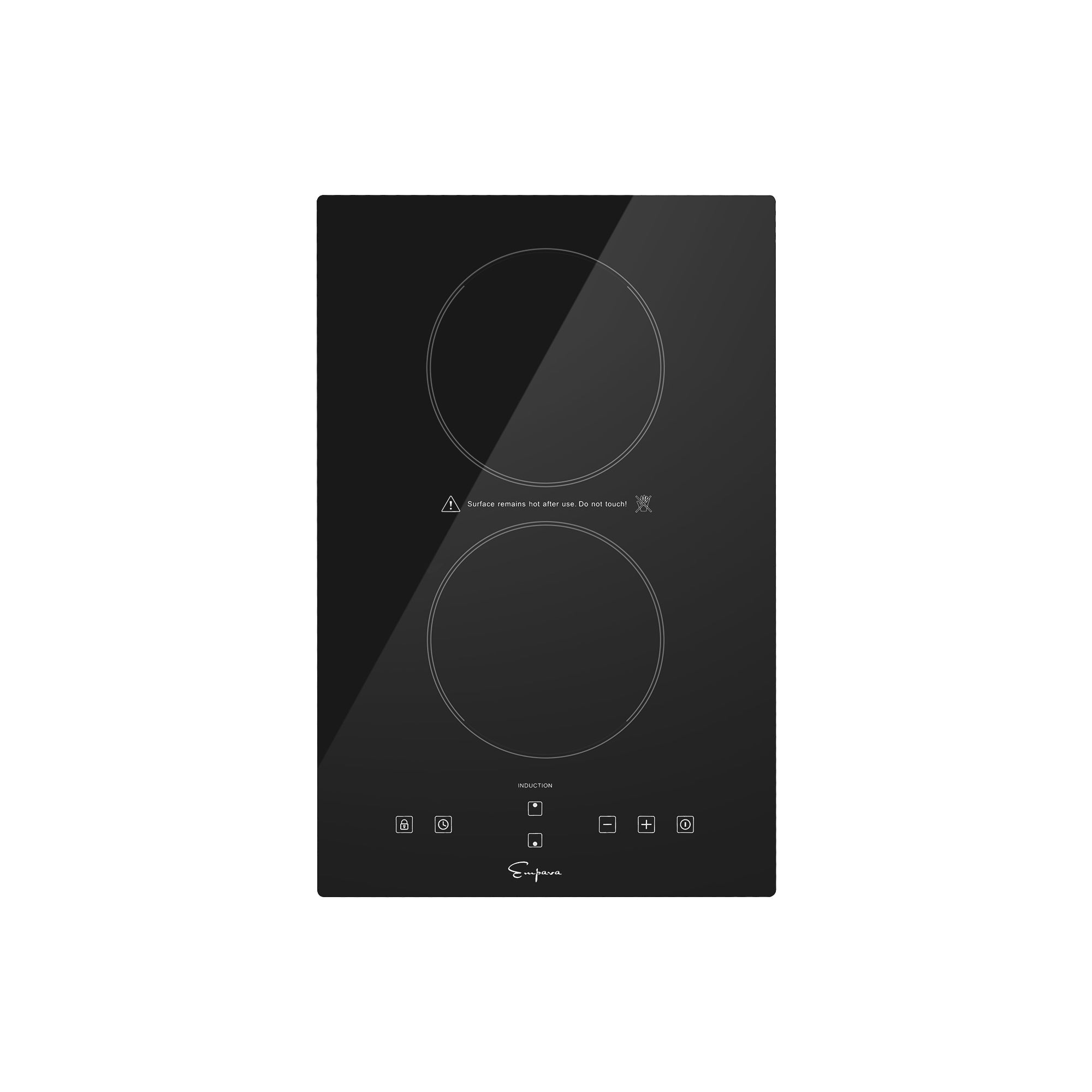 Empava 12 Inch 2 Burner Portable Induction Cooktop with LCD Display - Countertop Electric Stove for Fast Cooking, IDC12 - Perfect for Small Kitchens, RVs, Dorms & Outdoor Use