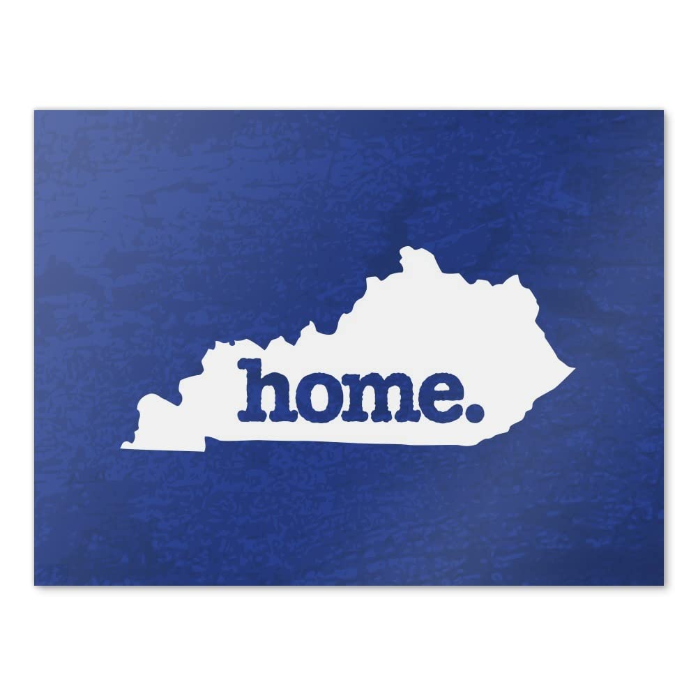Officially Licensed Kentucky KY Home State Wall Art - Navy Blue Textured Poster for Home & Office Décor | Perfect for Living Room, Bedroom, or Gift