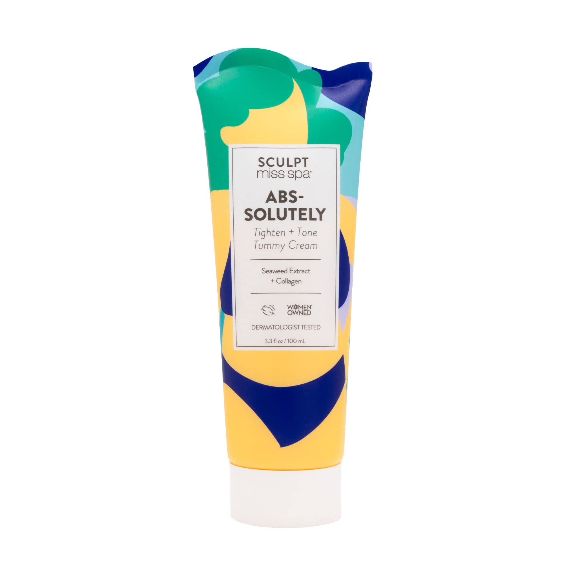 MISS SPA Tightening & Firming Tummy Cream with Collagen - Anti-Aging Body Lotion for Abdominal Tone & Skin Elasticity (3.3 fl oz) | Post-Pregnancy, Weight Loss & Daily Body Care Solution