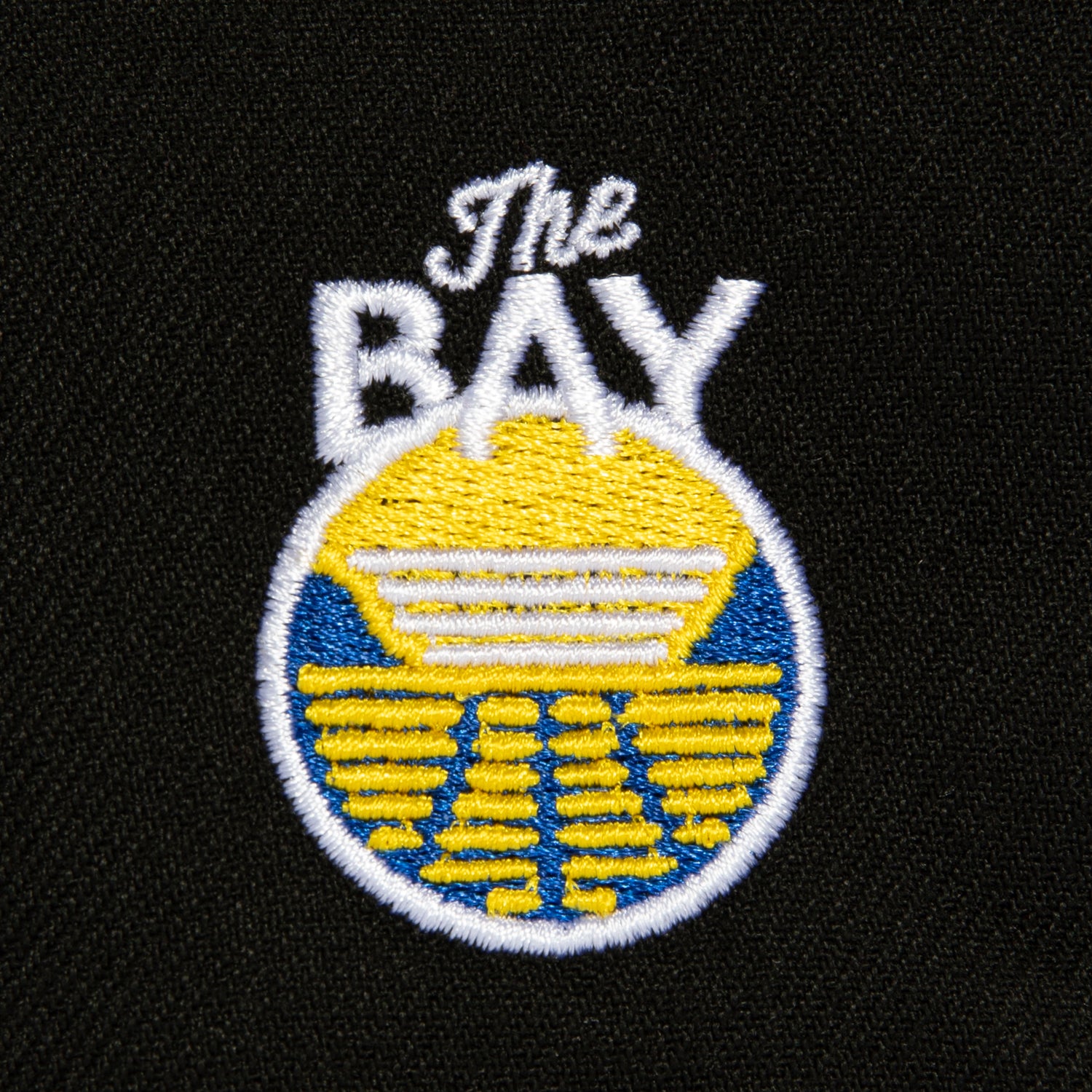 New Era 9Fifty Golden State Warriors The Bay Patch Filipino Sun Snapback Hat - Black & Royal - Official NBA Licensed Hat for Basketball Fans, Streetwear Fashion, and Sports Collectors