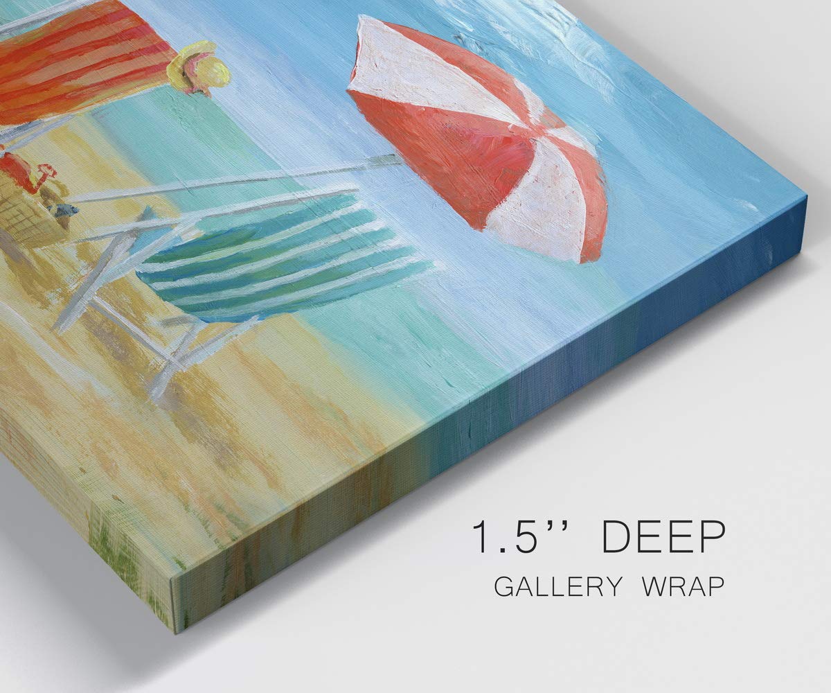 Abstract Wall Art Canvas - Animals, Flowers, Coastal & Geometric Designs with Motivational Quotes | Ready to Hang Home Decor | Perfect for Living Room, Bedroom or Office | Bright Beach Chairs 8X16
