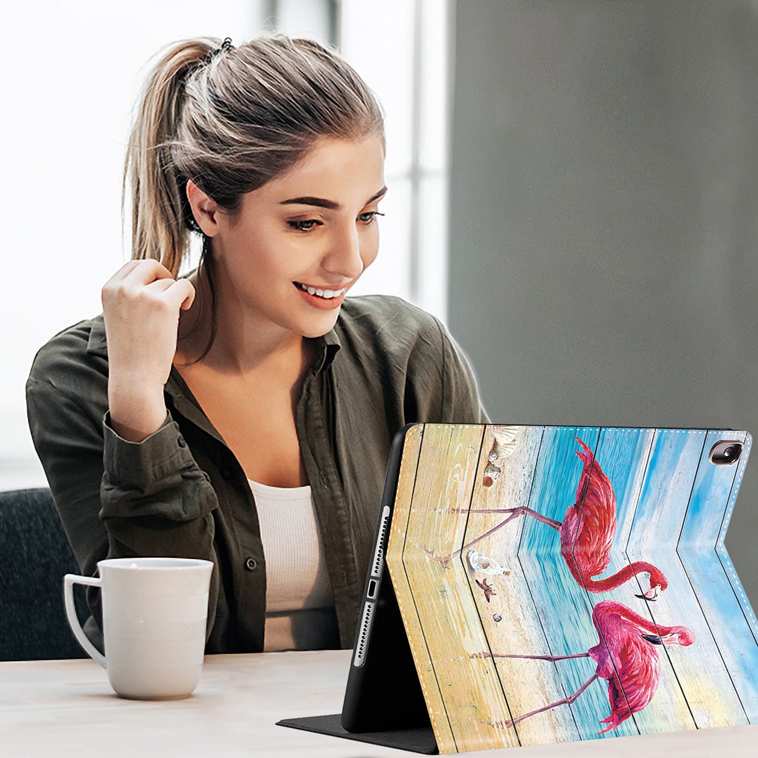 Premium Leather Smart Cover Case for iPad 9th/8th/7th Gen (2021/2020/2019) 10.2
