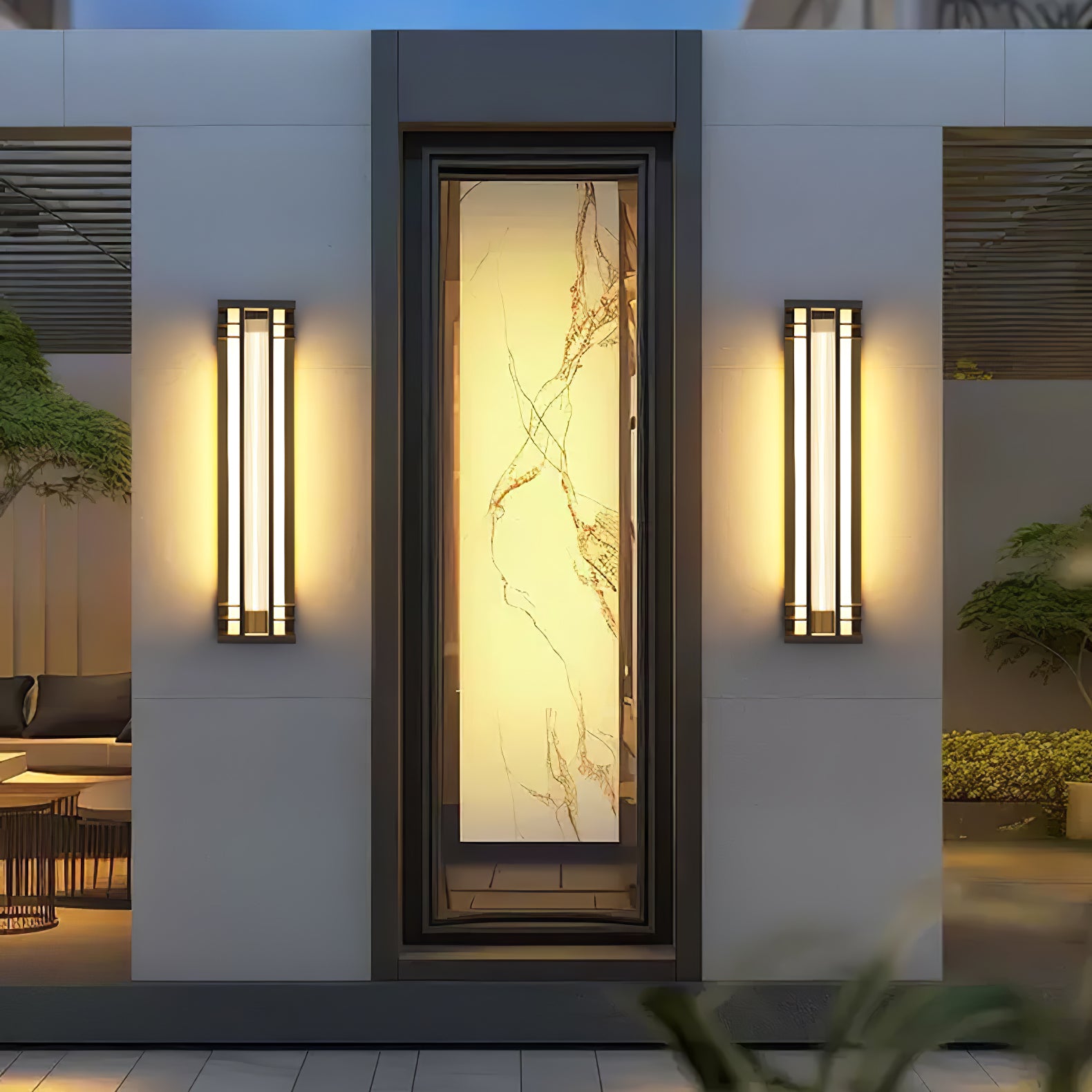 Double Axis Outdoor Wall Lamp - Adjustable LED Exterior Light for Porch, Garden & Patio - Weatherproof & Energy Efficient