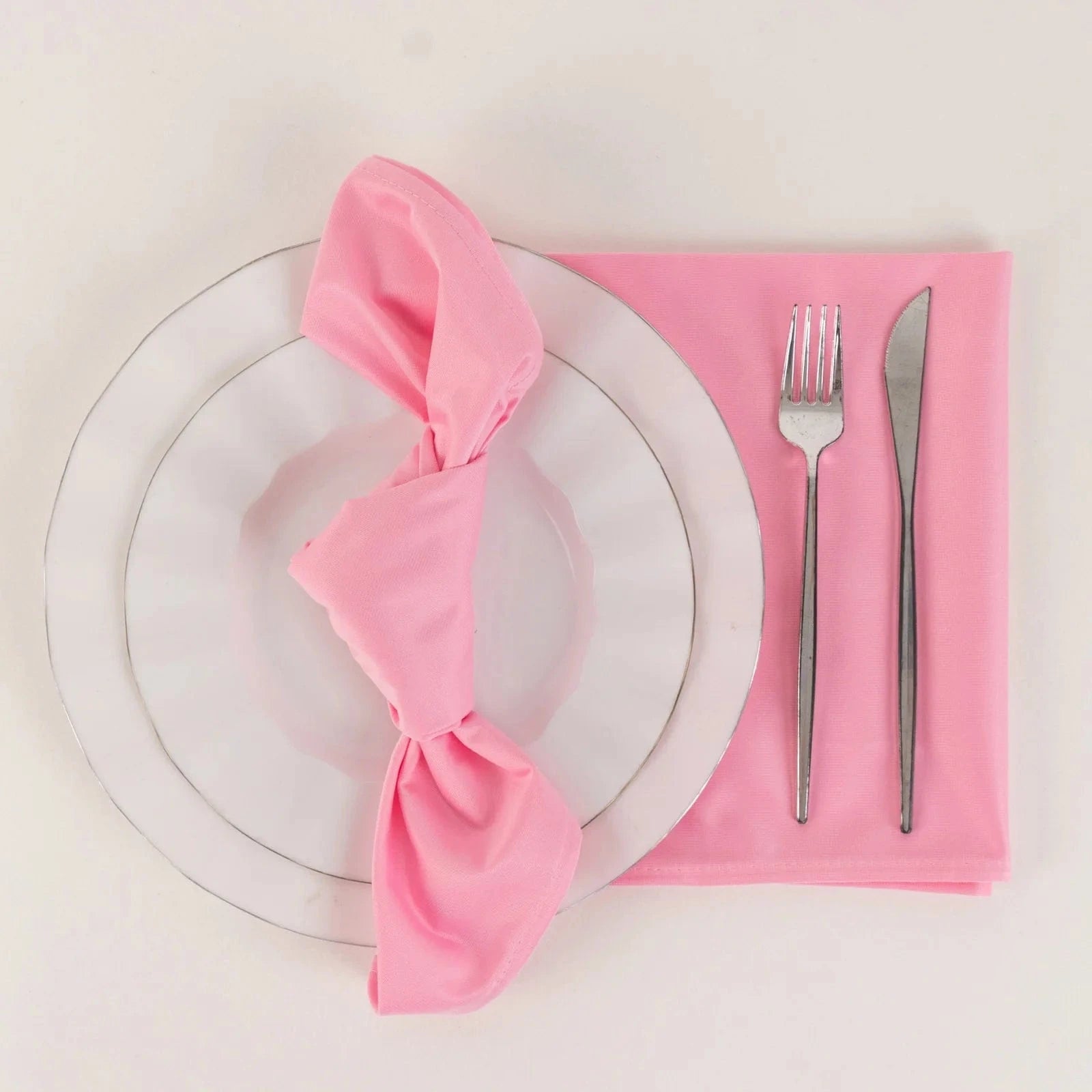 5 Premium 20x20 Inch Scuba Polyester Dinner Napkins - Soft & Absorbent for Fine Dining, Weddings & Formal Events