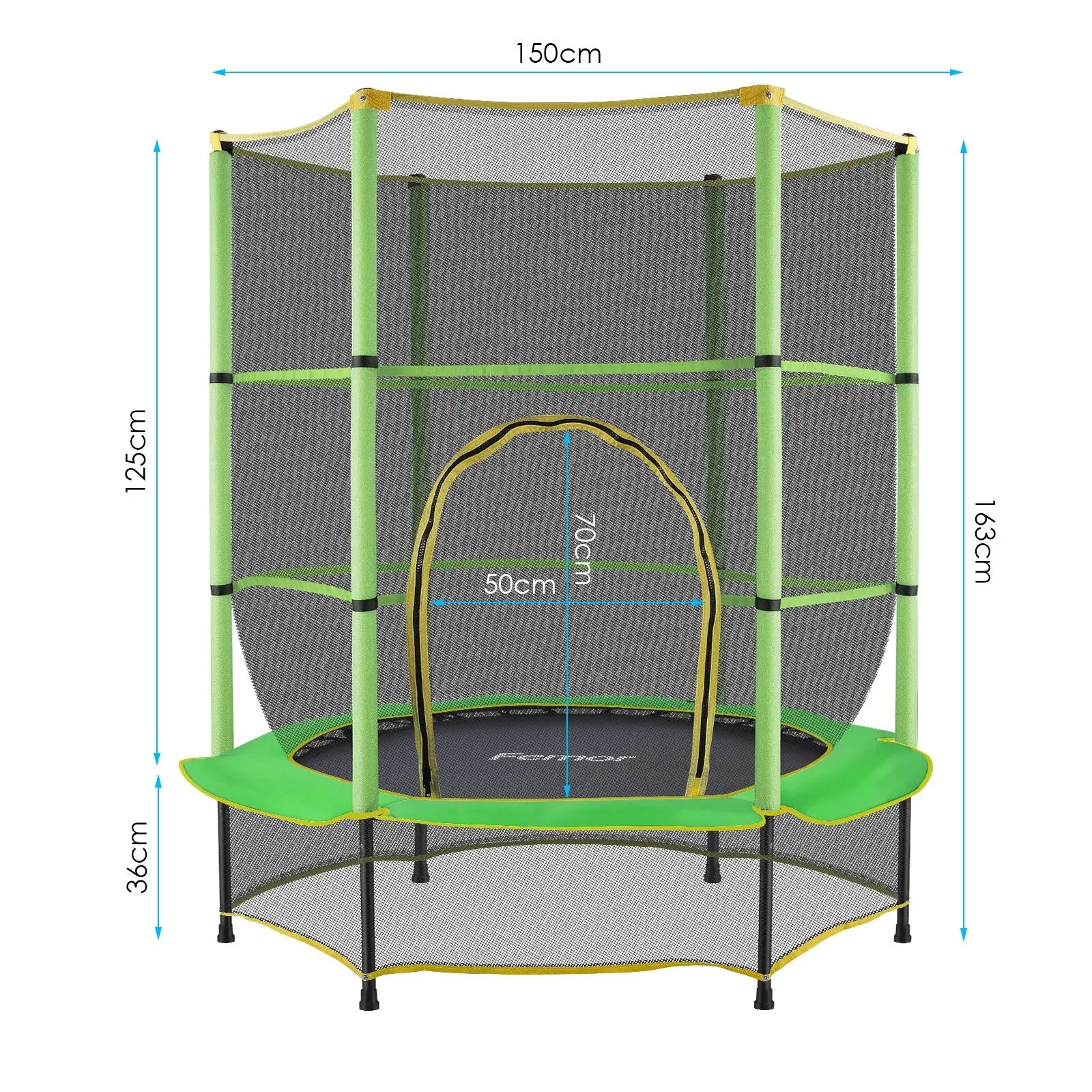 Best 140cm Mini Trampoline for Kids with Safety Net - Indoor & Outdoor Toddler Trampoline with Built-in Zipper | Perfect for Backyard Play, Exercise & Birthday Gifts