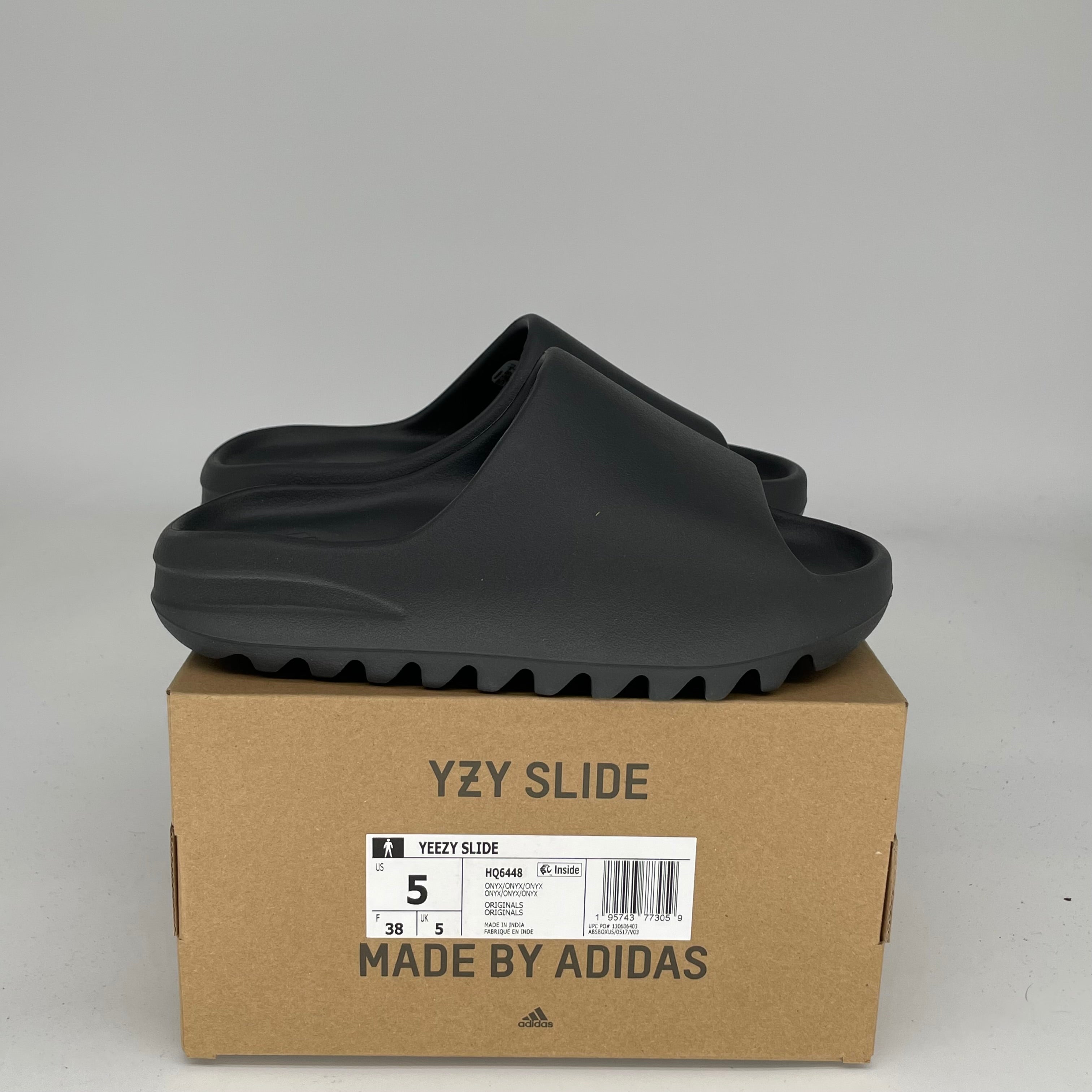 Adidas Yeezy Slide Onyx - Size 5 HQ6448 | Comfortable Unisex Slides for Men & Women - Perfect for Poolside, Beach, Gym & Casual Wear