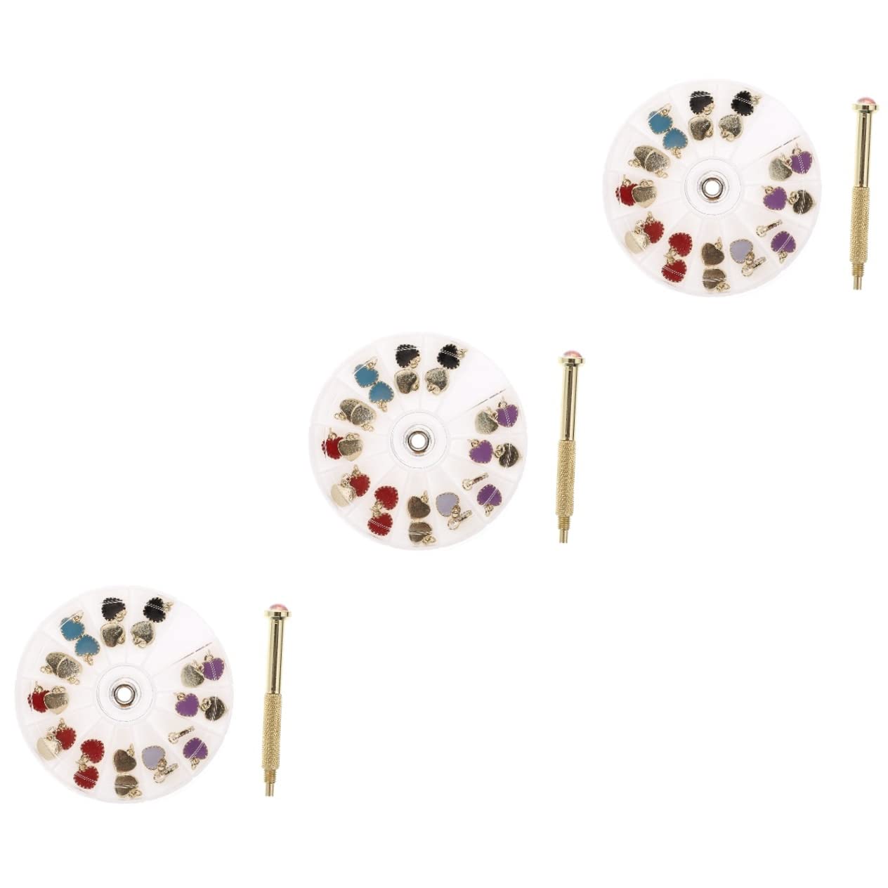 Minkissy 3 Sets Rhinestone Nail Art Kit - DIY Nail Decals with Diamonds, Glitter Studs & Alloy Crystal Pendants for Professional Nail Designs | Perfect for Salon, Home Manicure & Party Nail Art