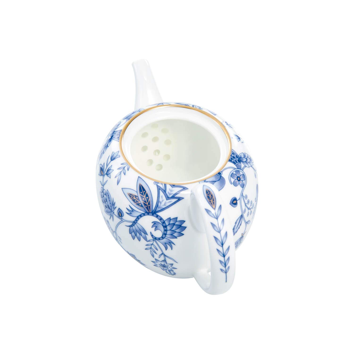Noritake T50523A/4562 Blue Sorentino Bone China Tea Pot - 520cc Capacity, Elegant Japanese Teapot for Afternoon Tea, Home Decor & Gift Giving