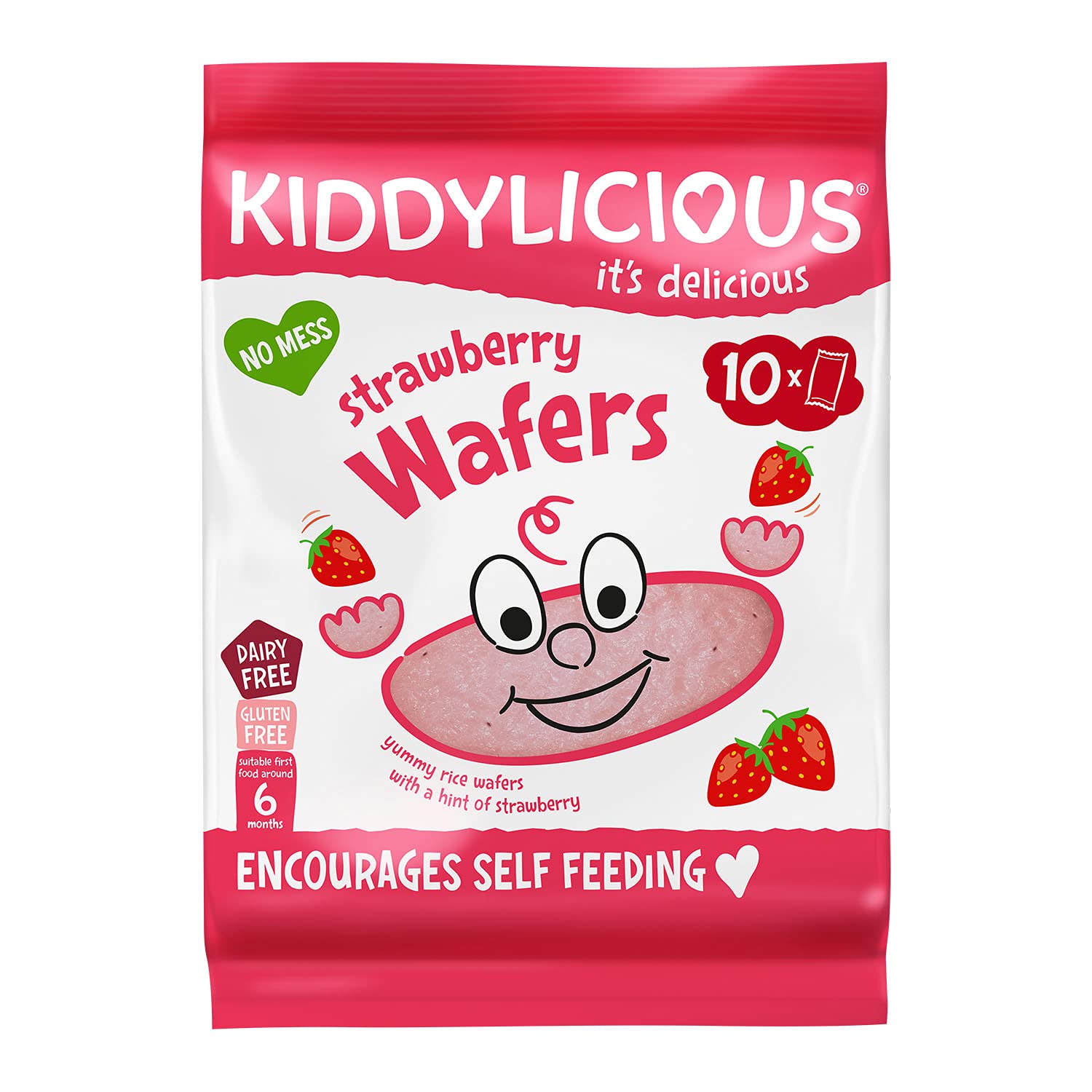 Kiddylicious Gluten-Free & Dairy-Free Kids Snacks - Blueberry, Banana, Strawberry Wafers Variety Pack (3 x 20 Twin Packs) | Healthy On-The-Go Snacks for Toddlers, School Lunches & Travel