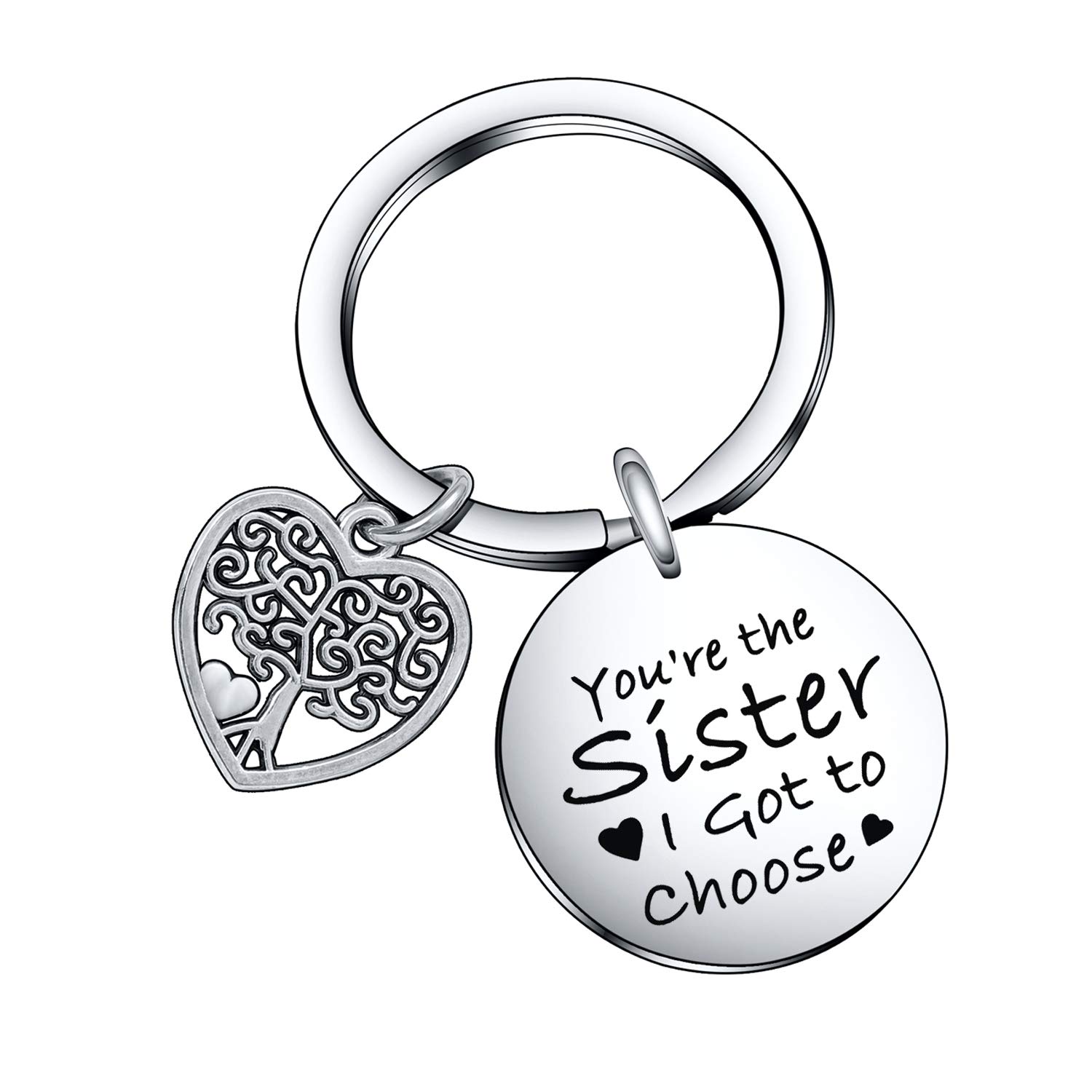 Best Friend Jewelry Set - Besties Keychain for Sisters, BFF Gifts for Women, Christmas Present for Sister-in-Law | Friendship Jewelry for Birthdays, Anniversaries & Special Occasions