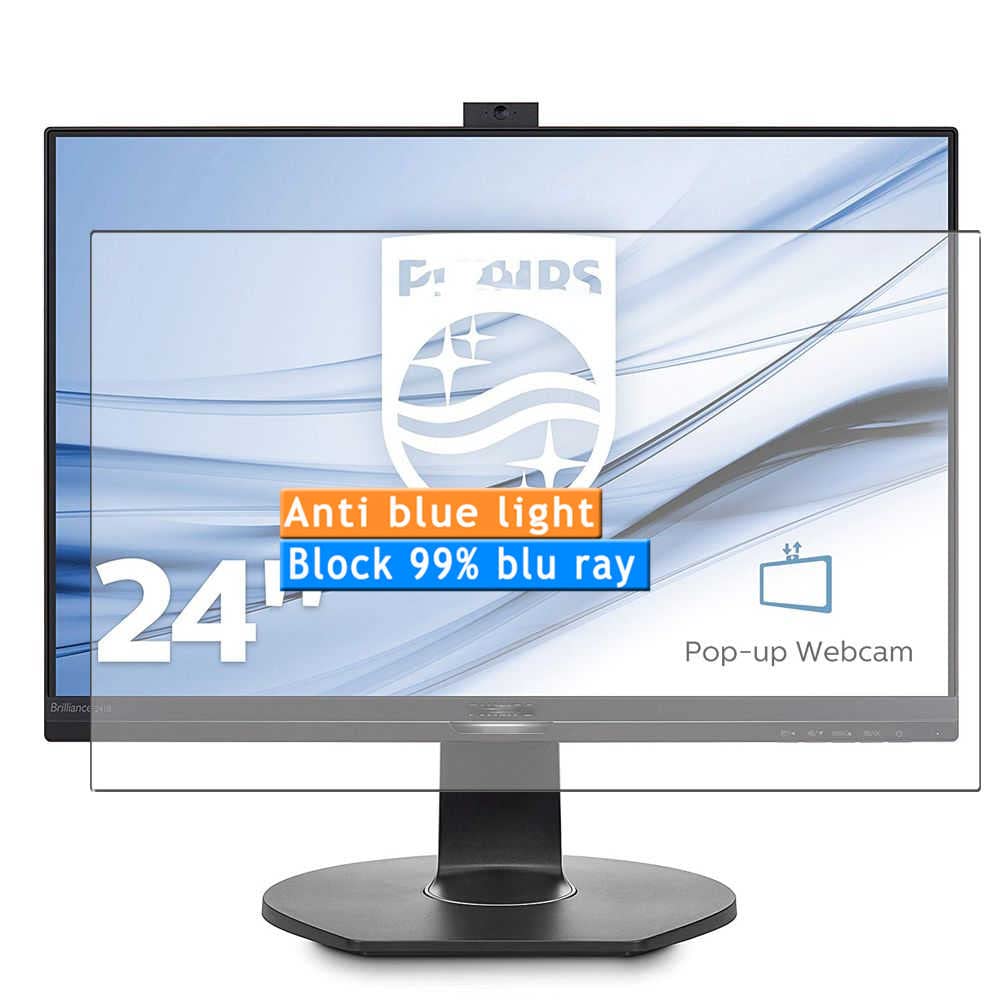 2-Pack Anti Blue Light Screen Protector for Philips 241B7QPJKEB 23.8