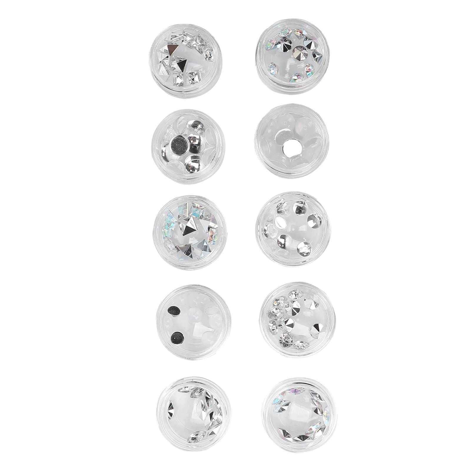 10 Boxes Nail Art Rhinestones Sequins for Manicure - DIY Nail Decorations for Salon & Home Use - Perfect for Nail Art, Wedding, Party & Special Occasions