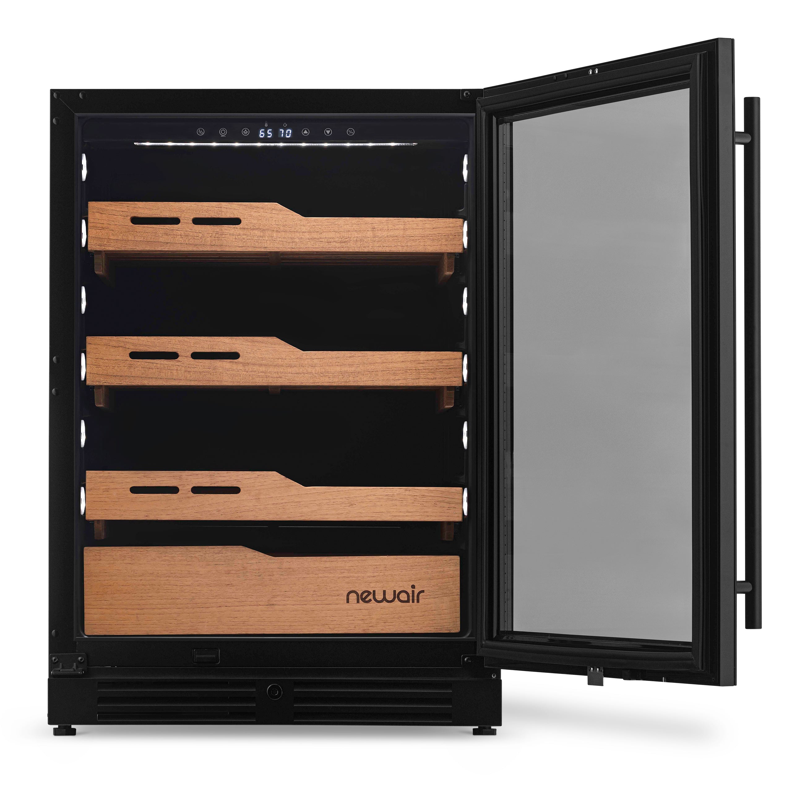 Newair® 1500-Count Electric Cigar Humidor Cabinet - Freestanding or Built-In Wine Cooler Conversion - Perfect for Cigar Aficionados & Home Bars