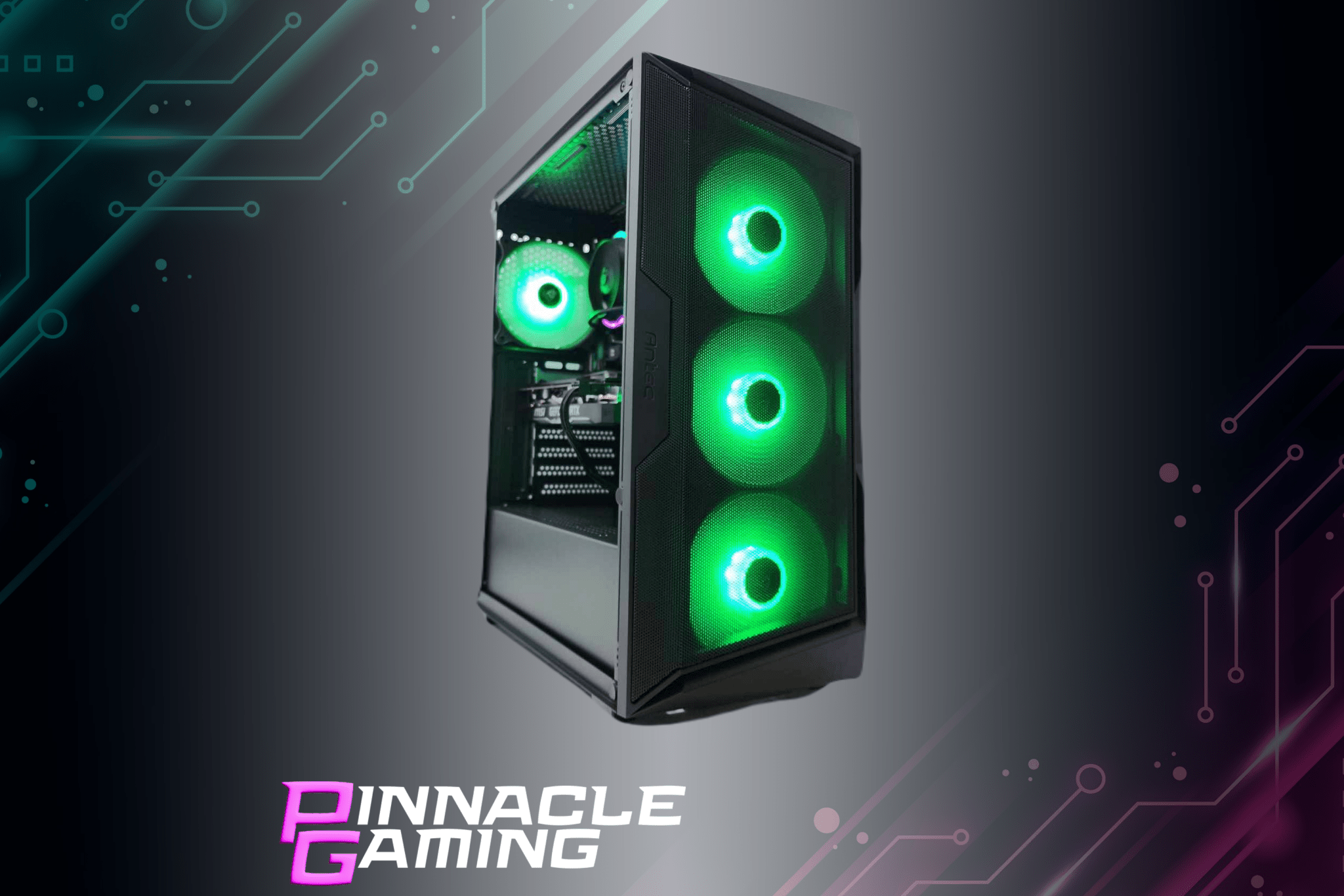 Custom Gaming PC - AMD Ryzen 7, RX 580 8GB GPU, 1TB SSD, 16GB DDR4 RAM, Black AX61 Case - Perfect for Esports, Streaming & 4K Gaming