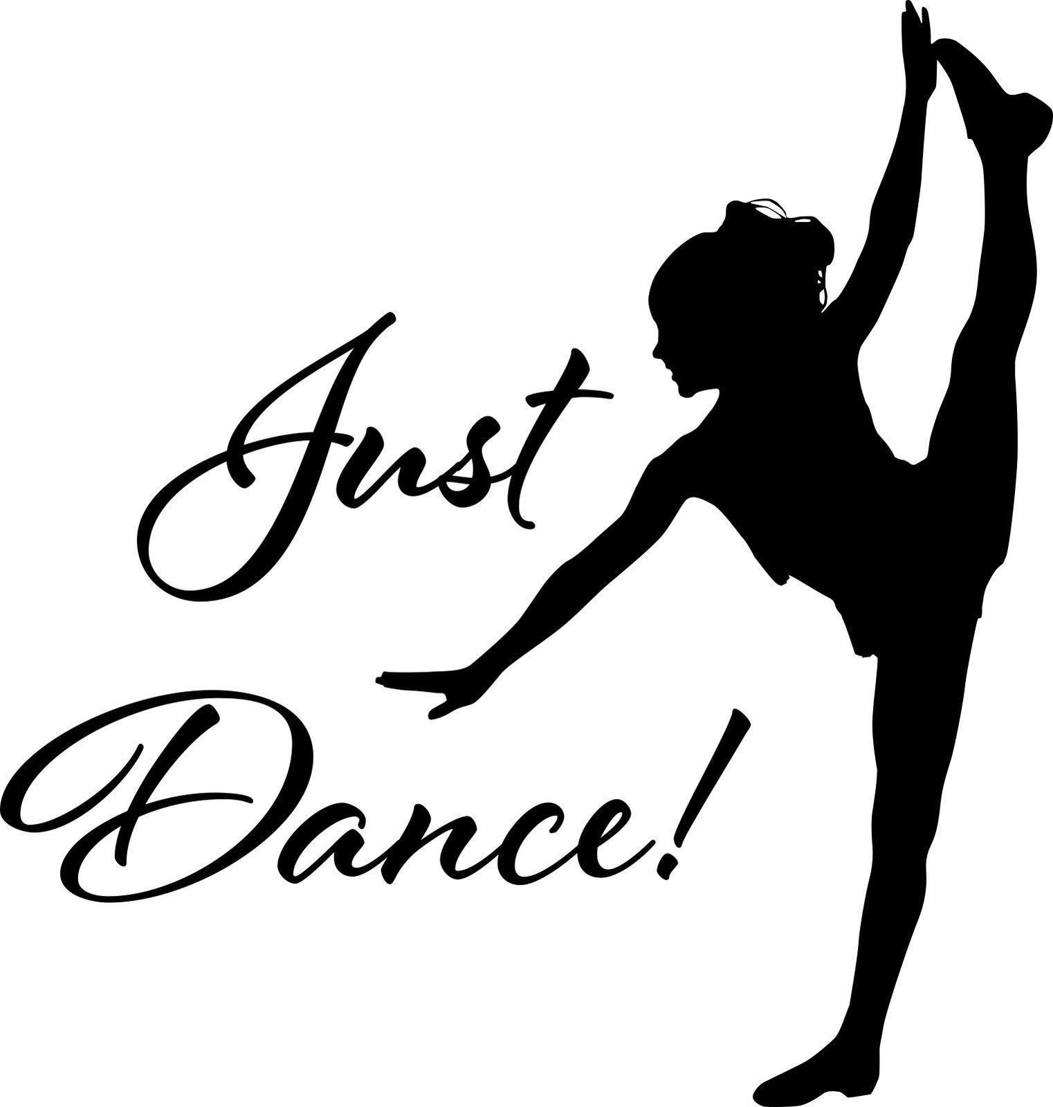 HUANYI Ballet Dancer Vinyl Wall Sticker - Just Dance! Ballet Breakdance Salsa Modern Dance Sport Art for Kids Room Nursery Bedroom Decor