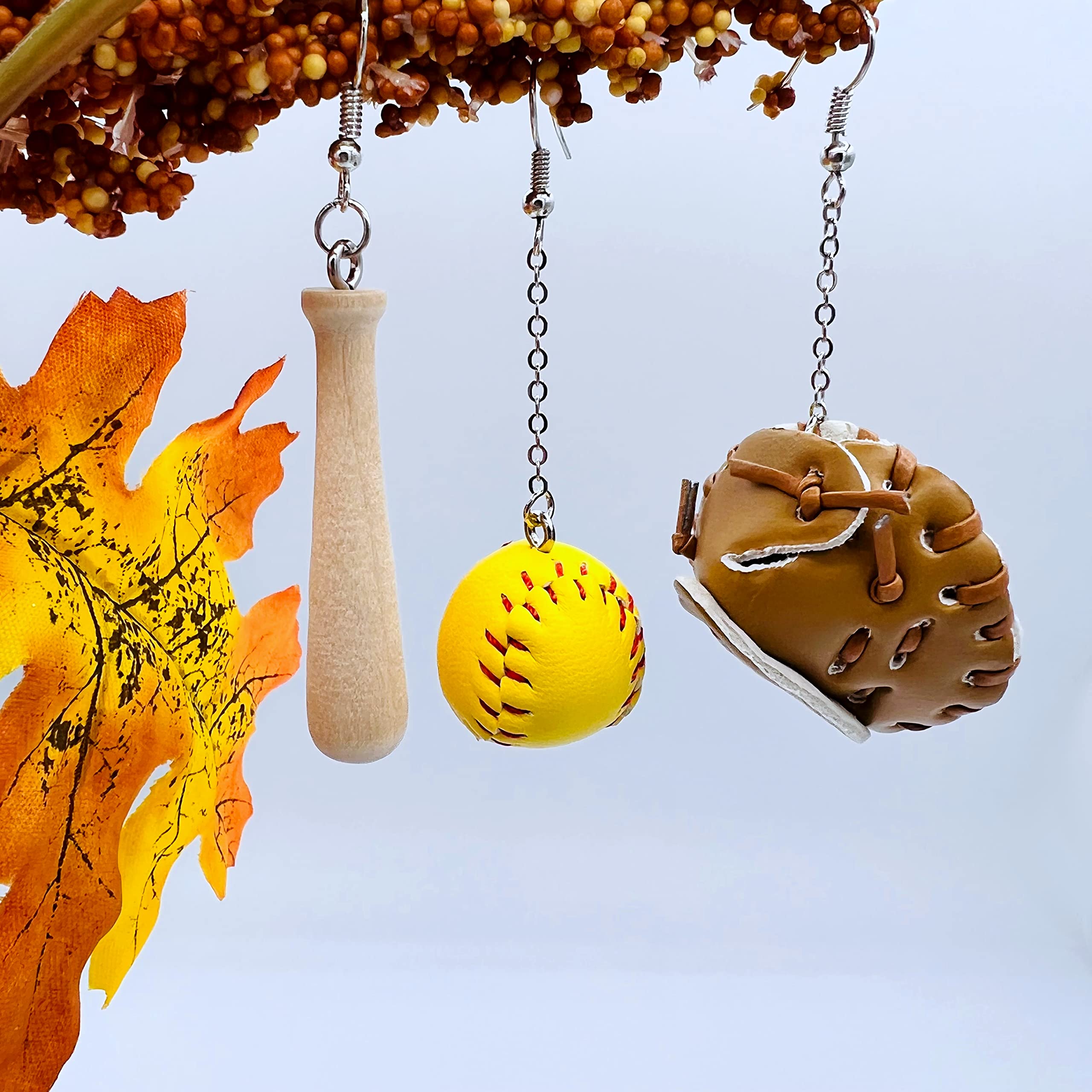 Softball Earrings for Women - Stylish Softball Jewelry for Moms & Players - Sporty Softball Mom Accessories - Perfect for Games, Practices & Team Spirit (Great Gift for Softball Lovers)