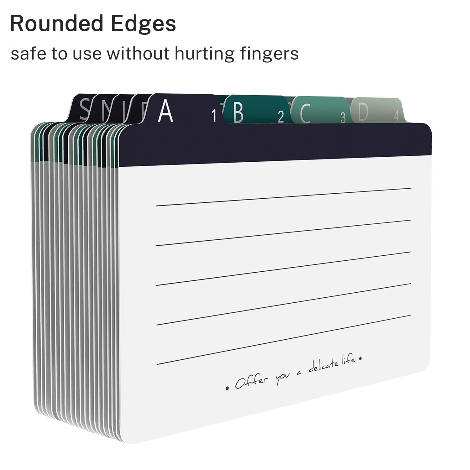 MaxGear Premium Index Cards & Organizer Set - 100 Lined Note Cards with Storage Box for Study, Office & Home Organization