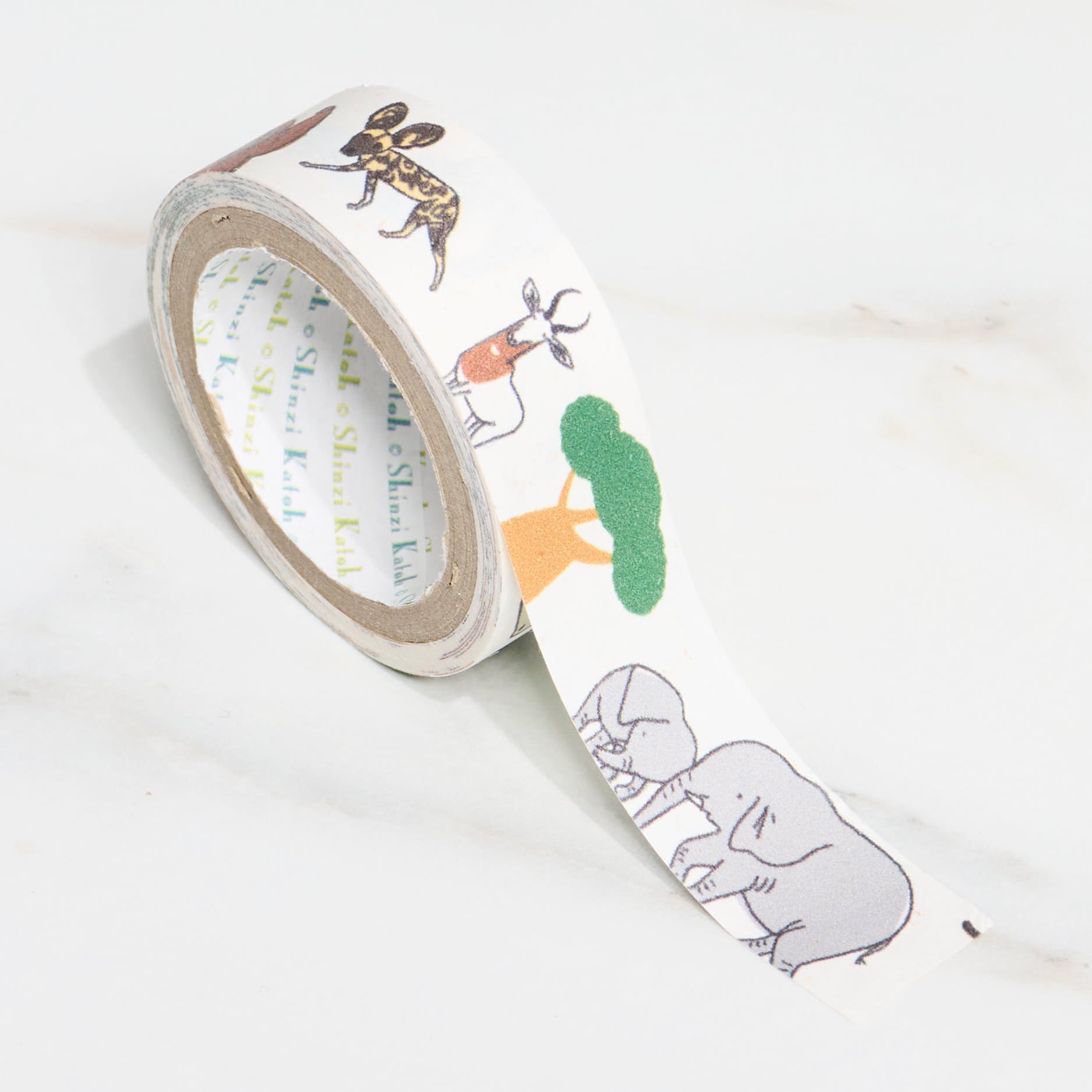 Shinzi Katoh Kirapika Masking Tape - Banana Pattern Washi Paper Tape for Scrapbooking, DIY Crafts, Gift Wrapping & Decoration - Adhesive Seal Do for Home, Office & School Projects