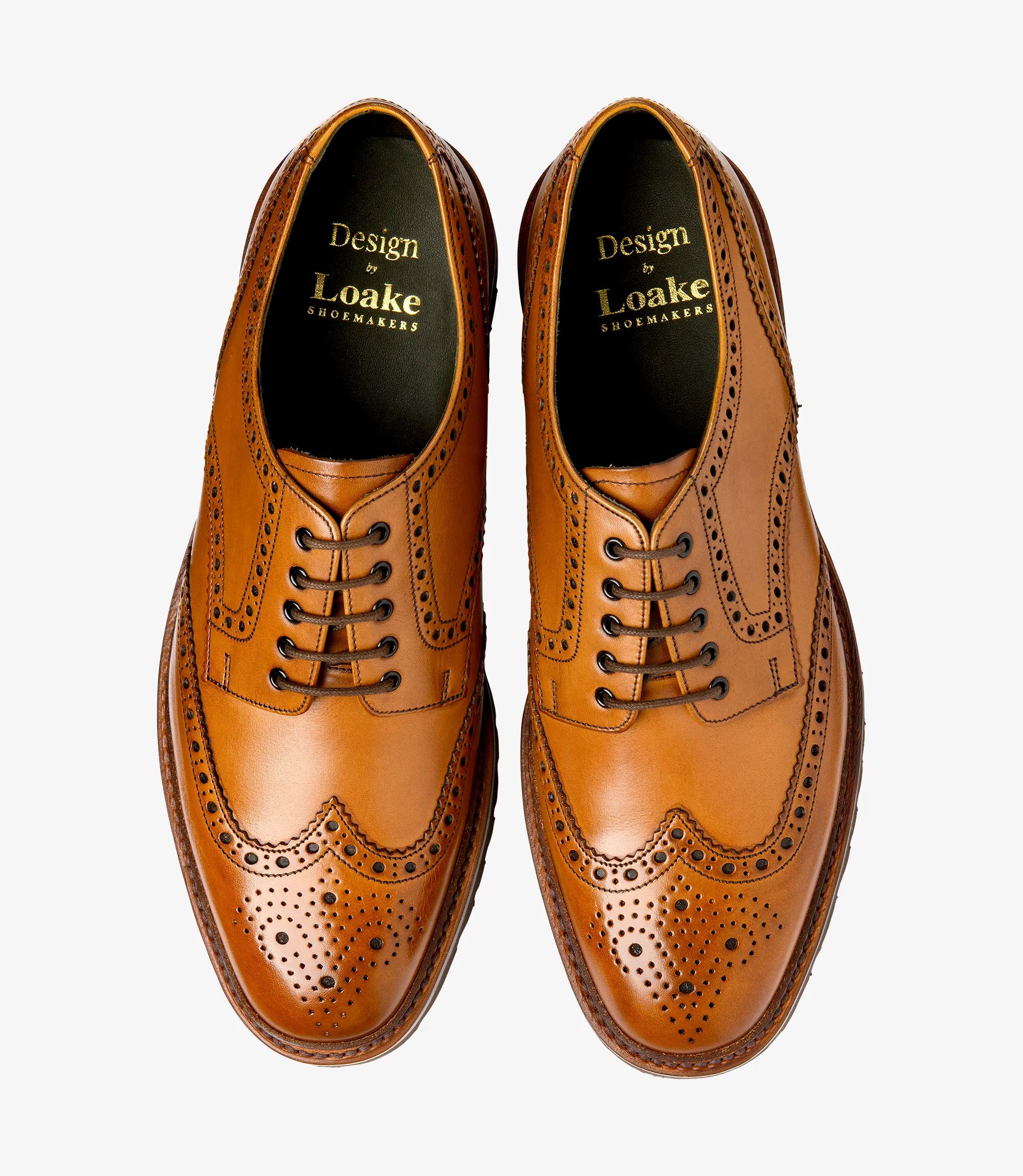Loake Perseus Men's Leather Brogue Shoes - Classic Oxford Style for Formal & Business Wear - Perfect for Weddings, Office & Special Occasions