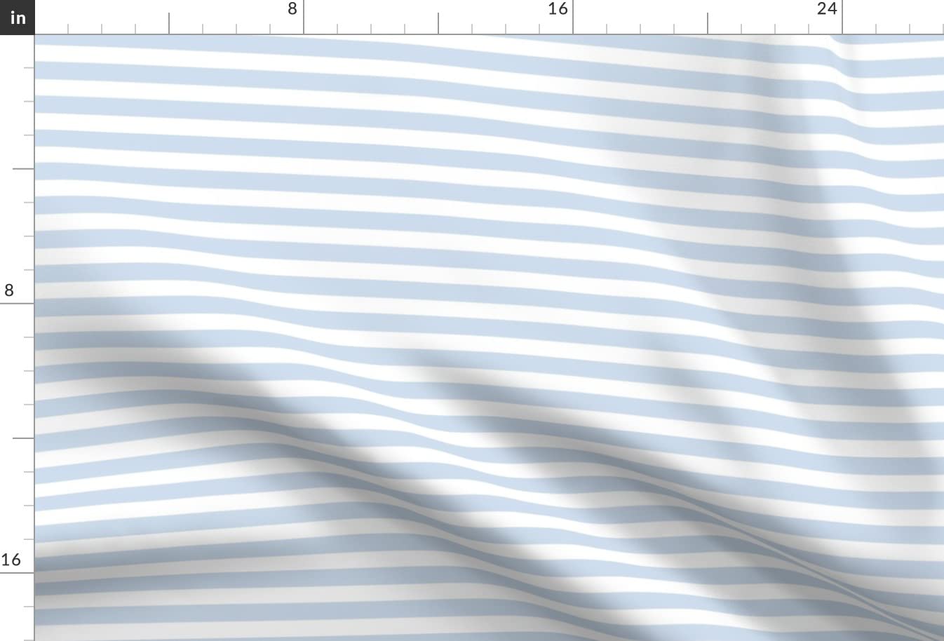 Pale Blueberry Blue & White Striped Minky Fabric by Spoonflower - Soft Plush Fat Quarter for Sewing Baby Blankets, Quilt Backing, DIY Projects - Perfect for Nursery Decor, Summer Clothing & Cozy Home Crafts