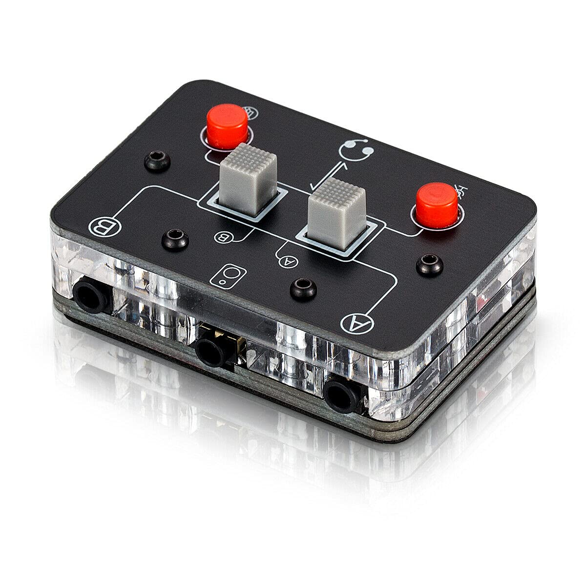 Upgrade 2-Way Microphone Headset Speaker Audio Switcher Box - 3.5mm A/B Selector for Podcasting, Gaming & Studio Recording - Perfect for Dual Audio Source Switching