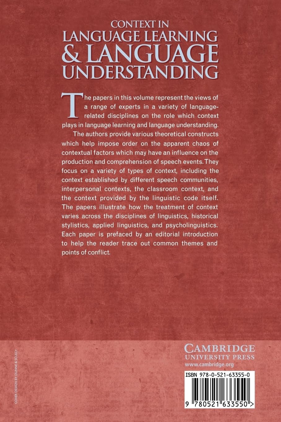 Language Learning & Understanding Book - Cambridge Professional Learning for Students & Teachers