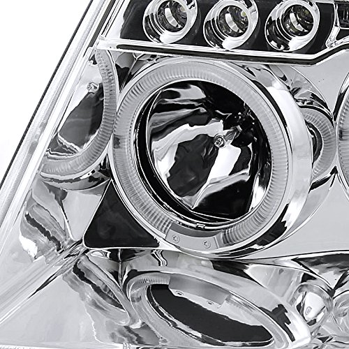 Spec-D Tuning 2LHP-GKEE99-TM Chrome Clear Projector Headlights for Jeep Grand Cherokee - High-Performance LED Lighting for Off-Road & Night Driving