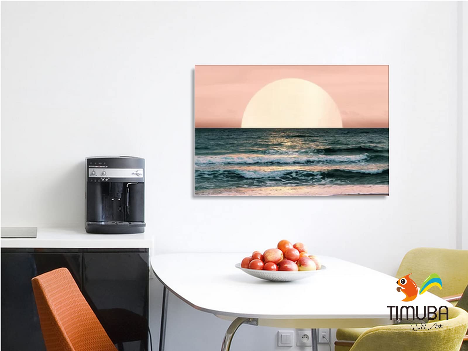 Beach Wall Art Canvas Print - Sunset Nature Bathroom & Living Room Decor - 32x48 Inches - Perfect for Coastal, Nautical & Beach Themed Home Decor