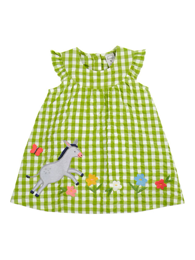 Myrtle Body Dress - Macaw Gingham Donkey Print Summer Dress for Women | Beachwear, Vacation Outfit, Casual Day Dress