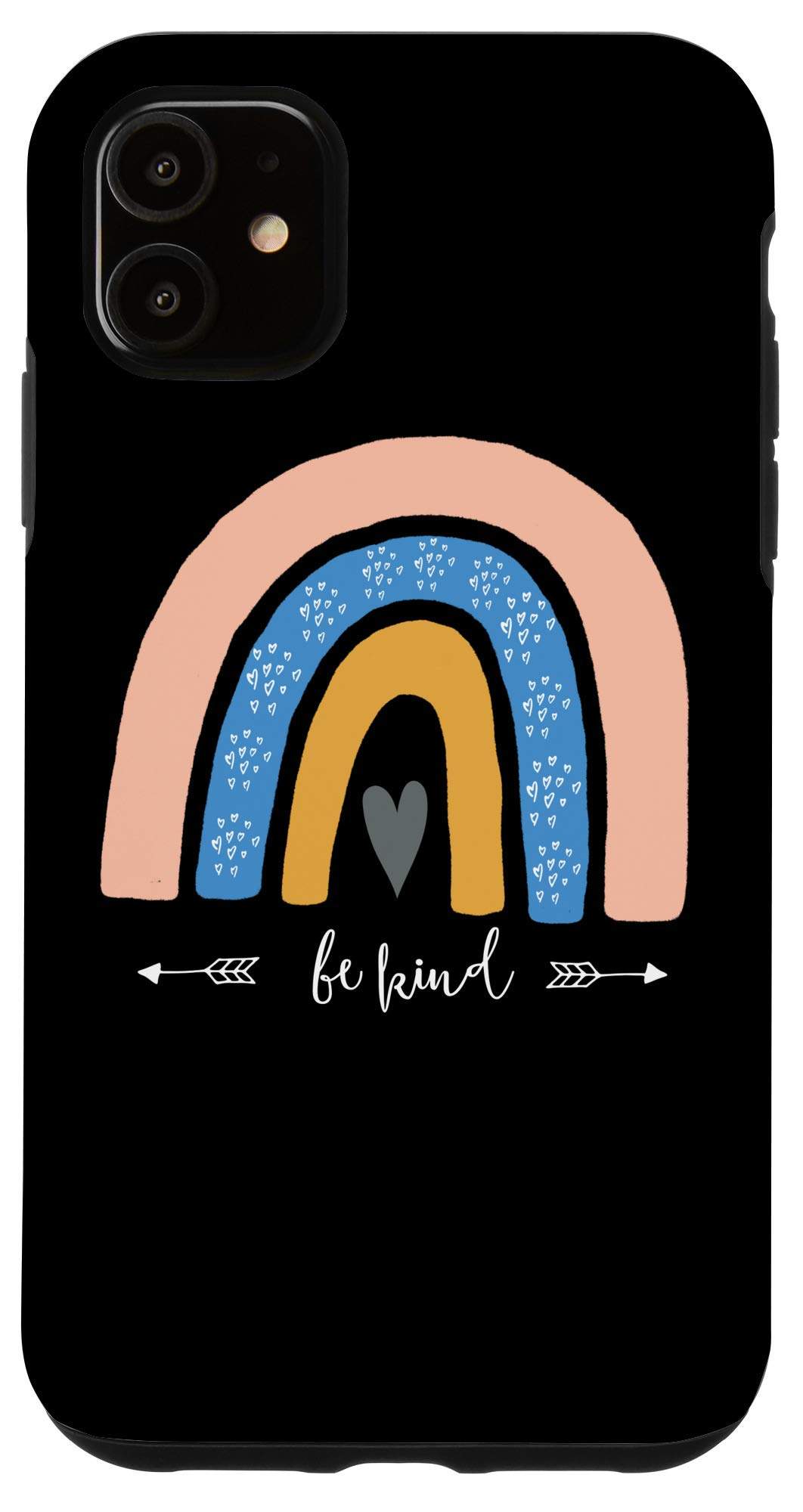 iPhone 11 Case - Be Kind Rainbow Bee Inspirational Phone Cover | Trendy Protective Case for iPhone 11 | Perfect for Everyday Use, Work & School