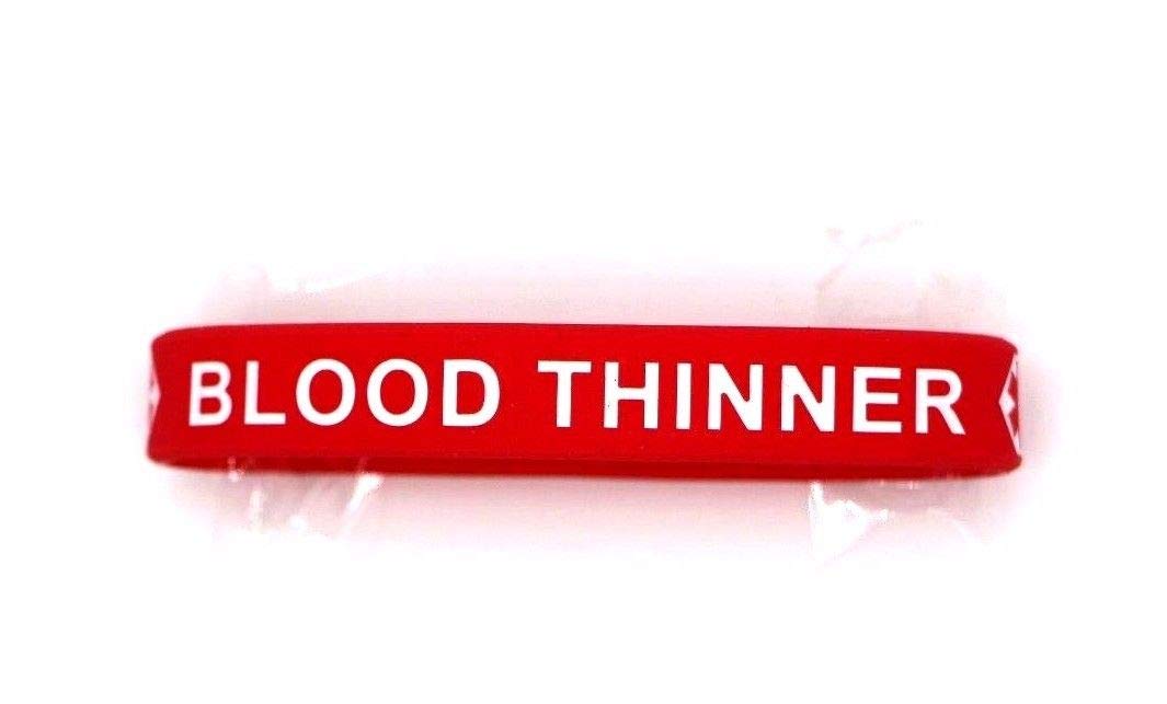 Blood Thinner Alert Bracelet - Emergency Medical ID Wristband for Safety
