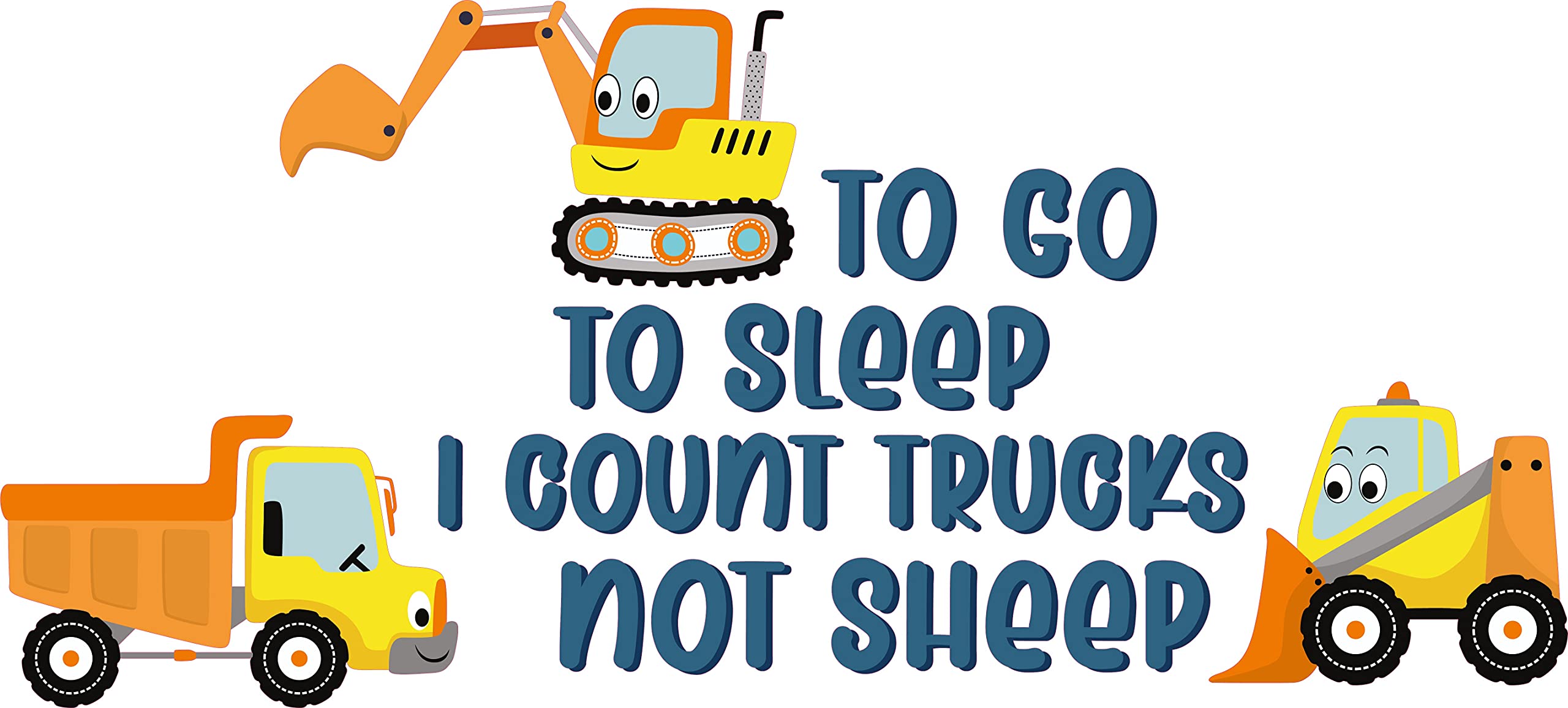 Kids Construction Truck Wall Decal - 10