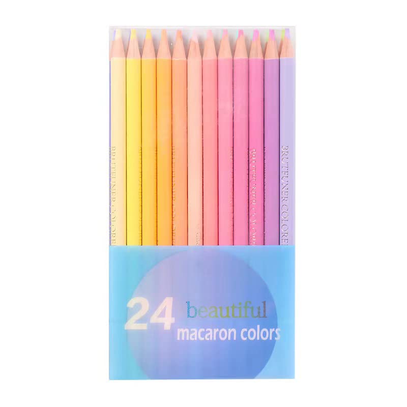 24 Unique Colors Premium Soft Core Colored Pencils Set - No Duplicates for Adult Coloring Books, Artist Drawing, Sketching & Crafting | Perfect for Art Therapy, DIY Projects & Professional Artwork