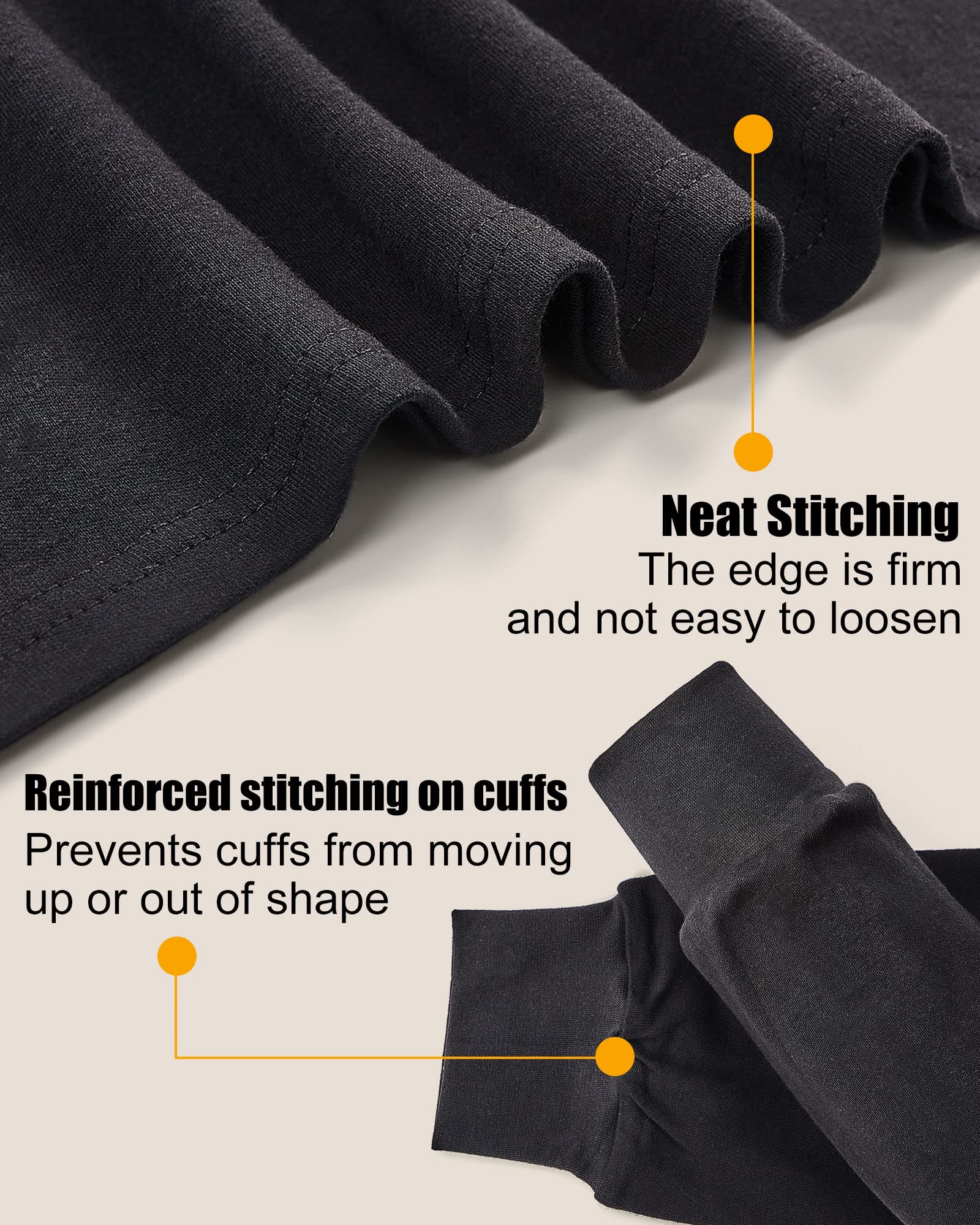 Taiyin 8-Pack Men's Thermal Underwear Set - Soft Cotton Warm Base Layer Top & Bottom for Cold Weather - Winter Workout, Skiing, Hiking & Outdoor Activities