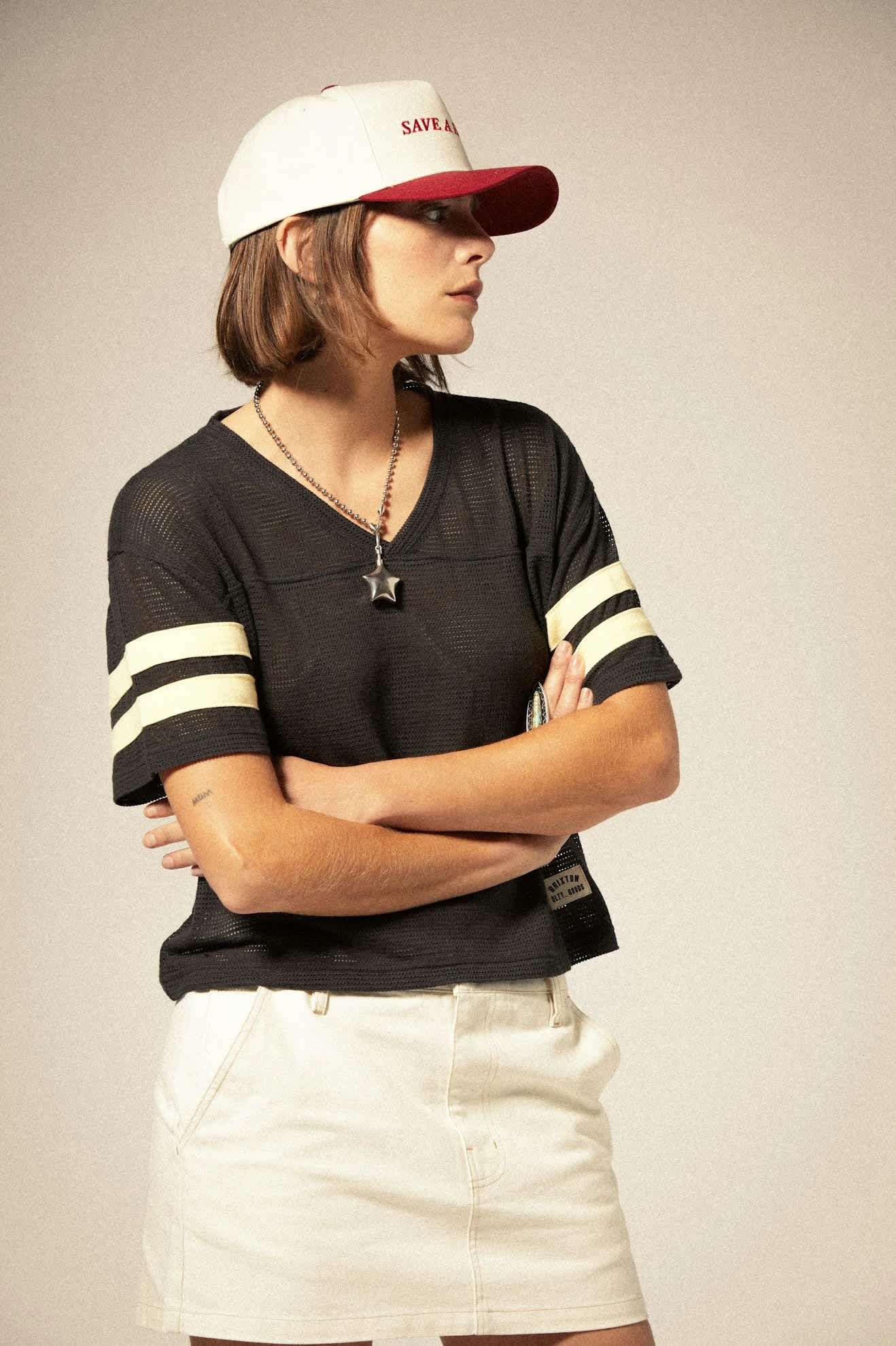 Essex Painter Mini Skirt in Egret White | Flirty A-Line Denim Skirt for Women | Perfect for Date Nights & Summer Outfits